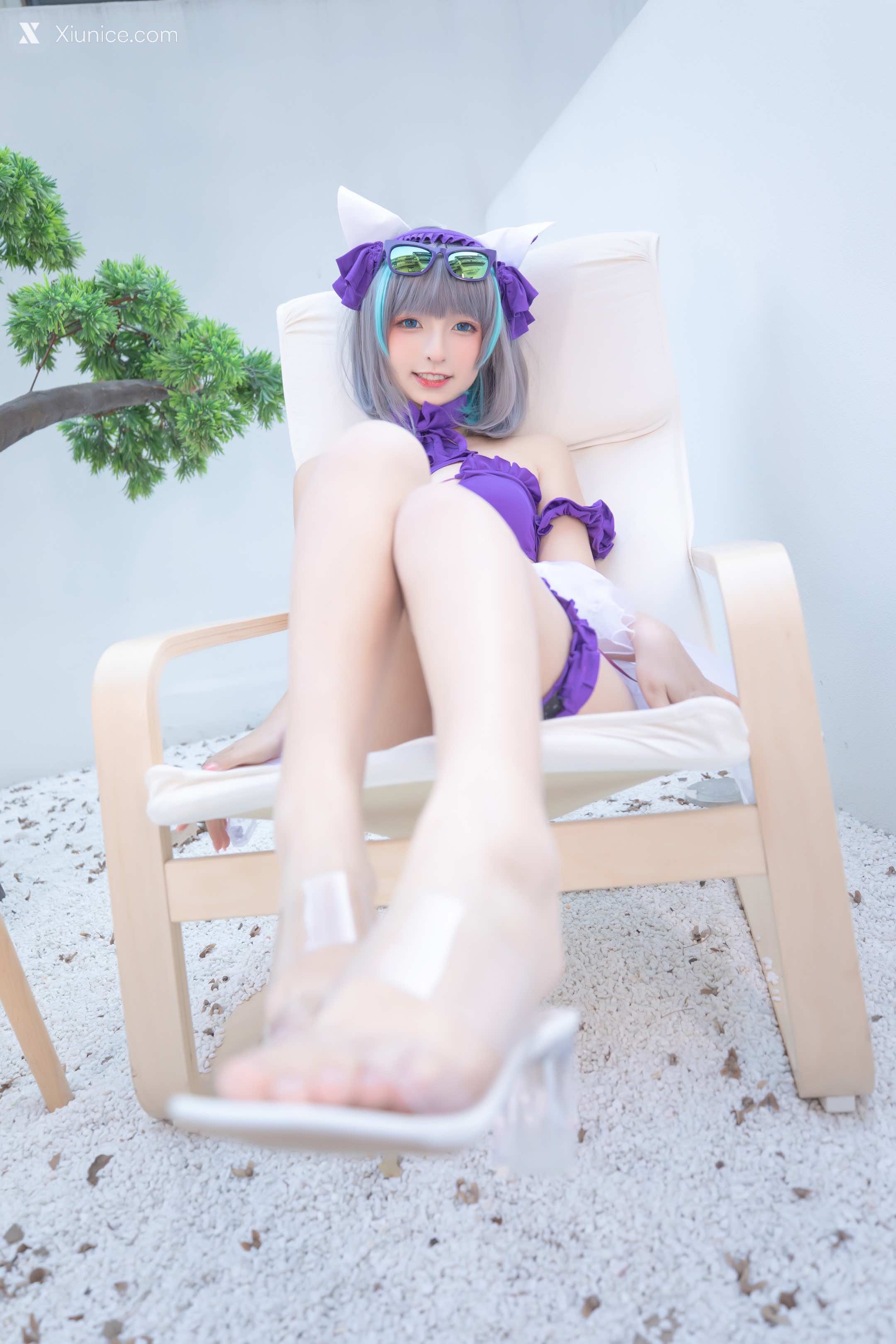 Coser@神楽坂真冬 Vol.085 绝对企画-柴郡cos《纯色庭院》 第16张