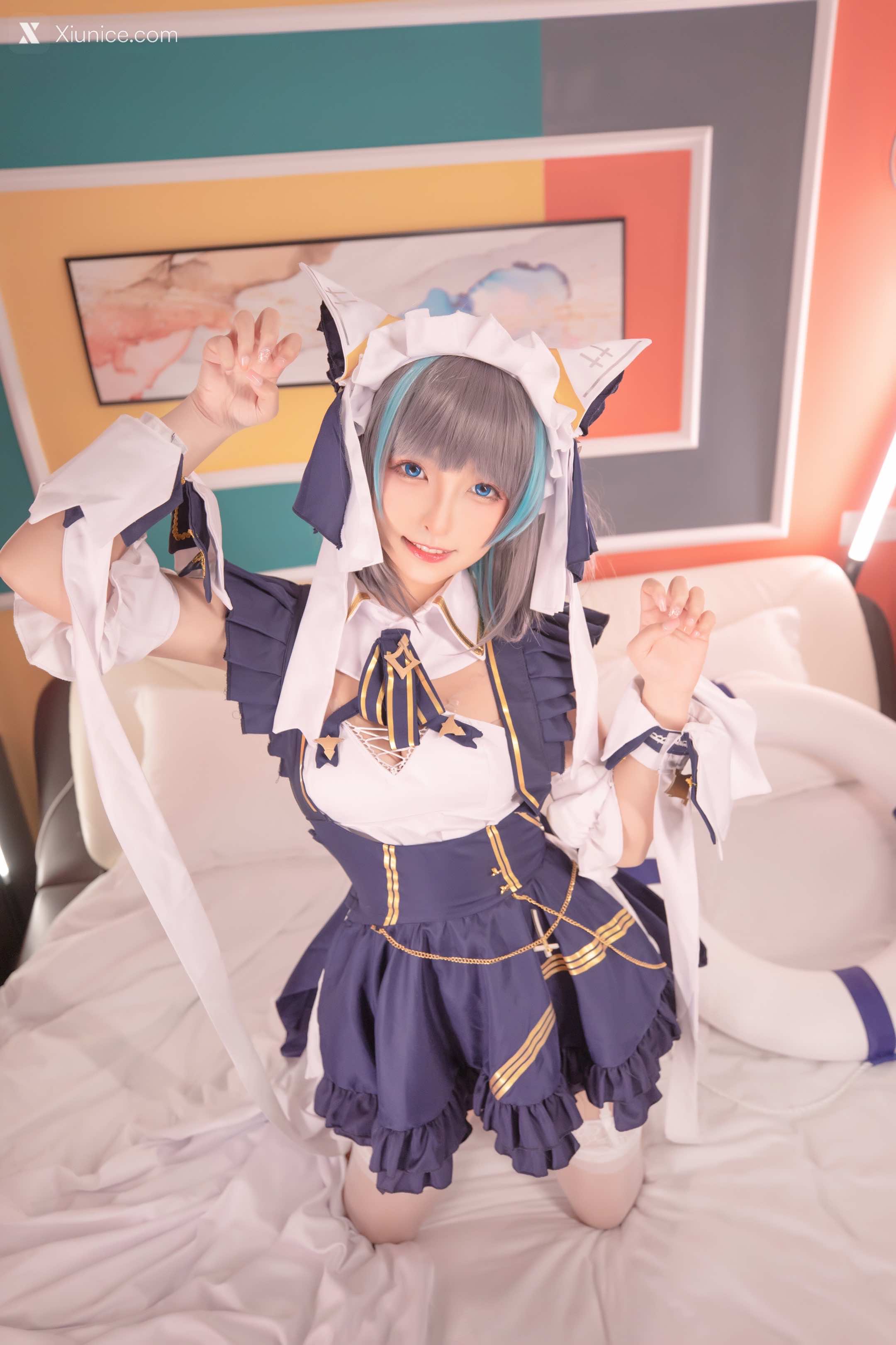 Coser@神楽坂真冬 Vol.085 绝对企画-柴郡cos《纯色庭院》 第104张