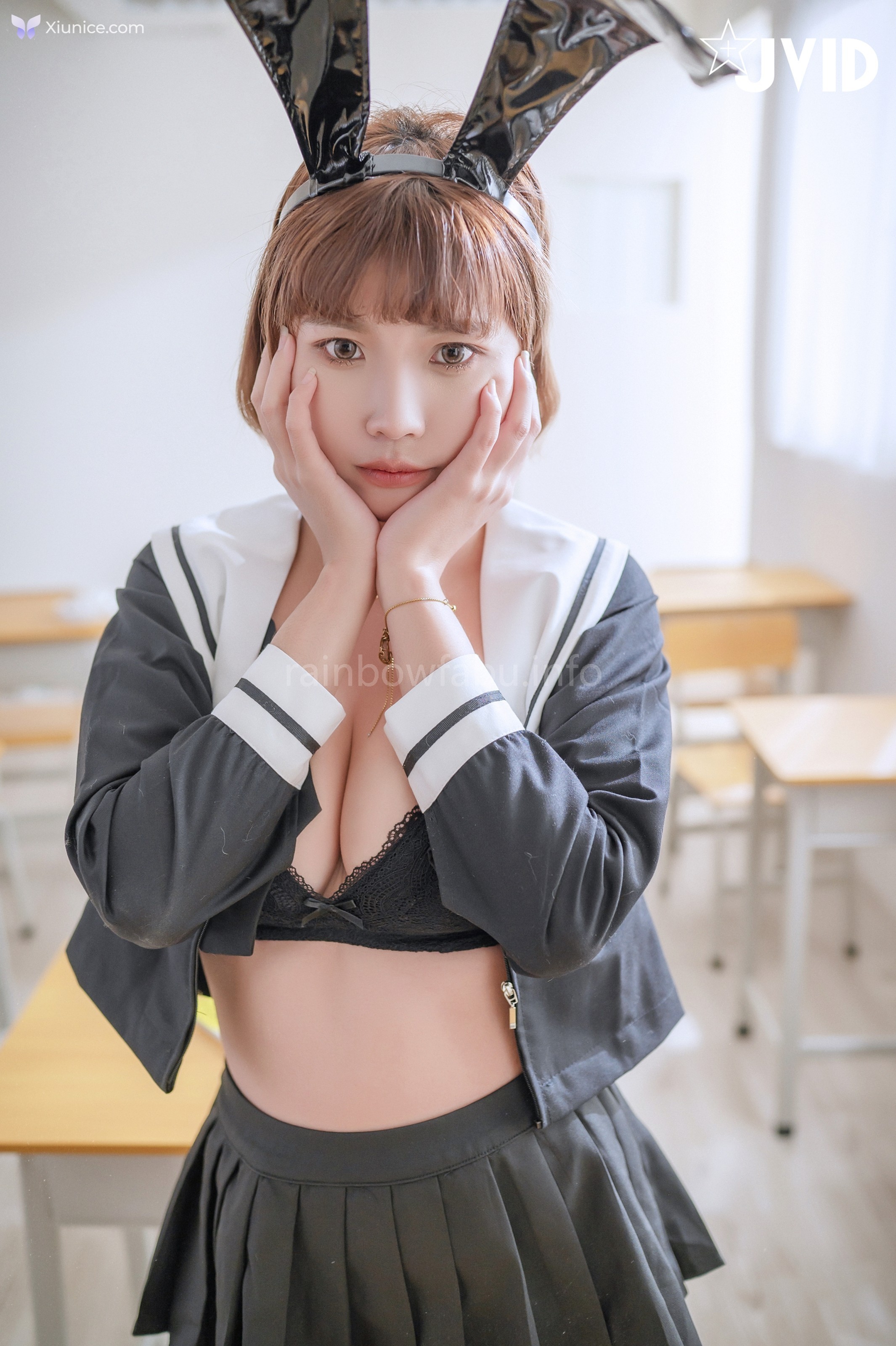 JVID 果寶寶 葉思敏 – 淫欲の萌兔學園 女神級巨乳同框果寶寶和葉思敏在教室裡搞出什麼火花讓老師好難為情 第180张