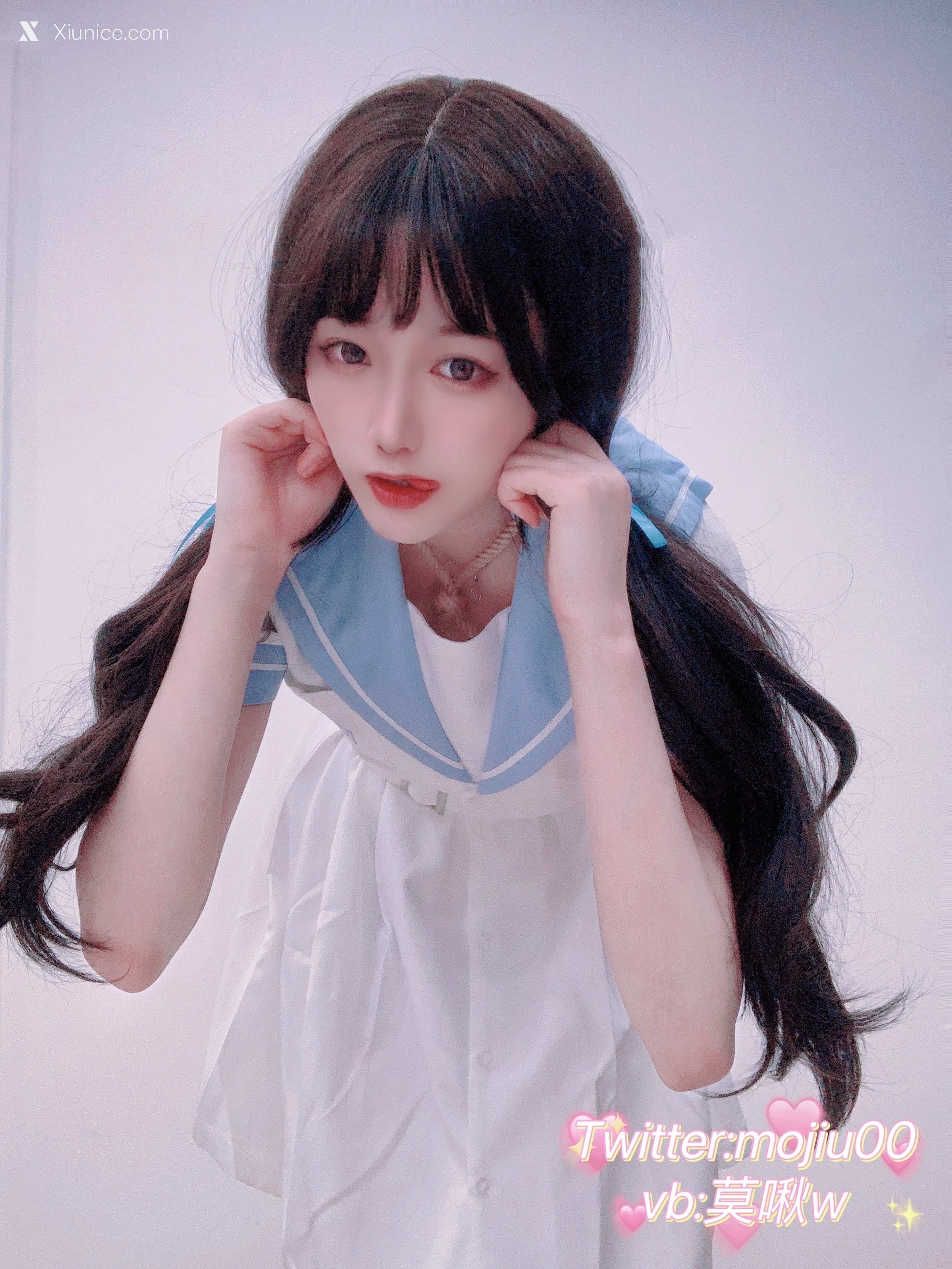Coser@小青茗 反差美少女诱惑白丝JK 第14张