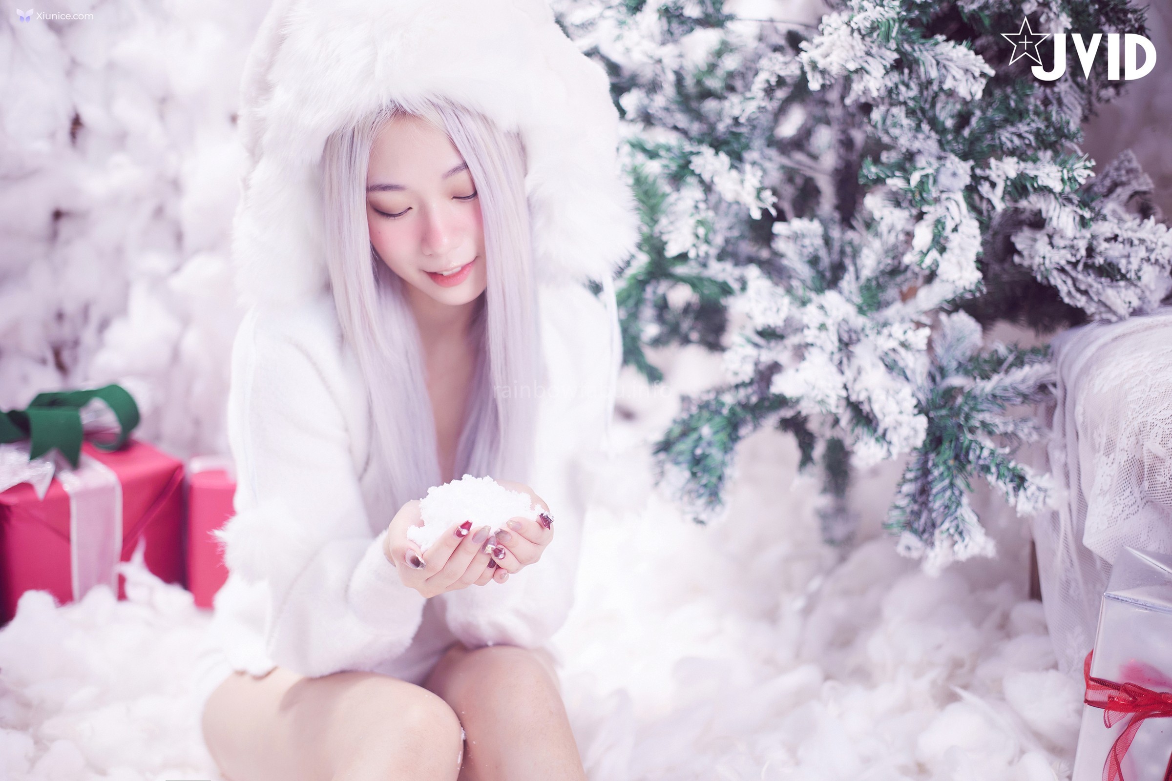 JVID Verna – 性感的愛死寂寞人雪女Verna陪你度過聖誕寒冬 第51张