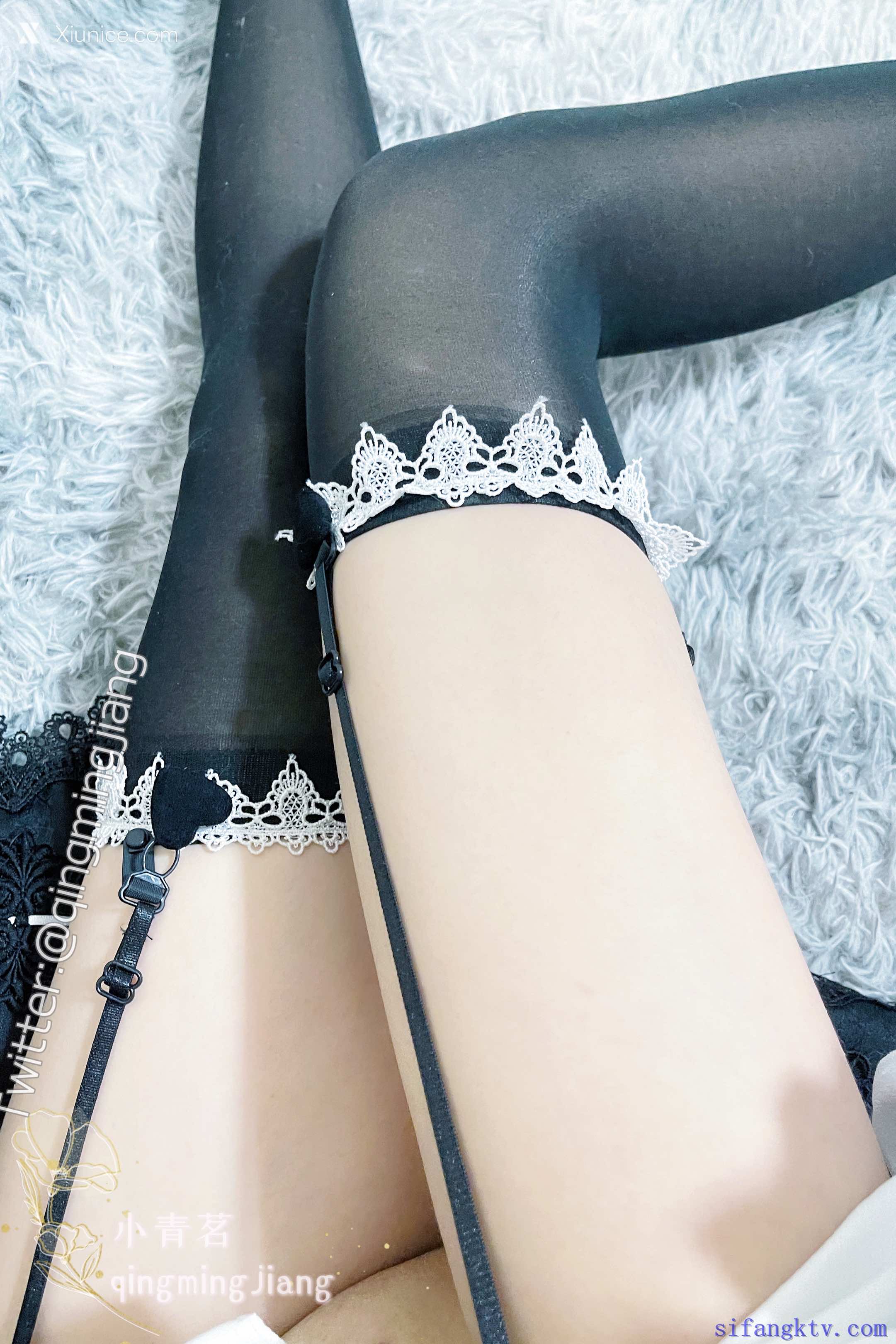 Coser@小青茗 黑丝女仆 第31张