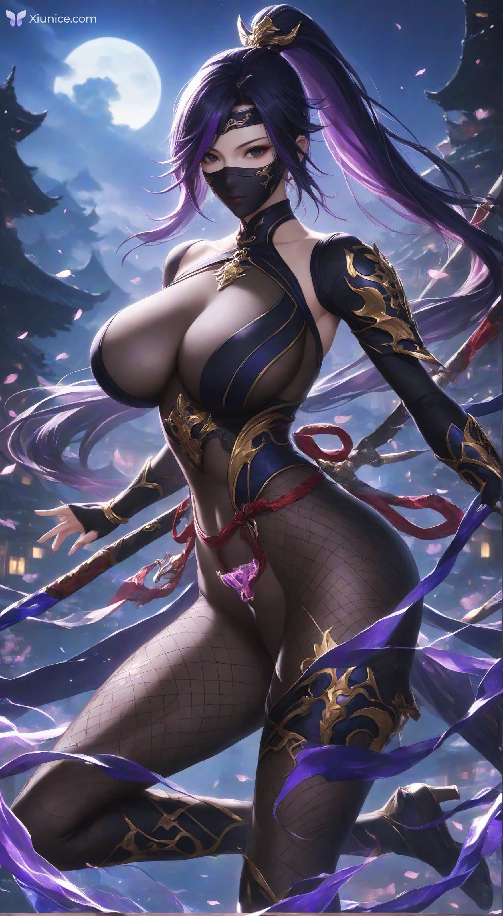 AI Girl 女忍者墨迹 第1张