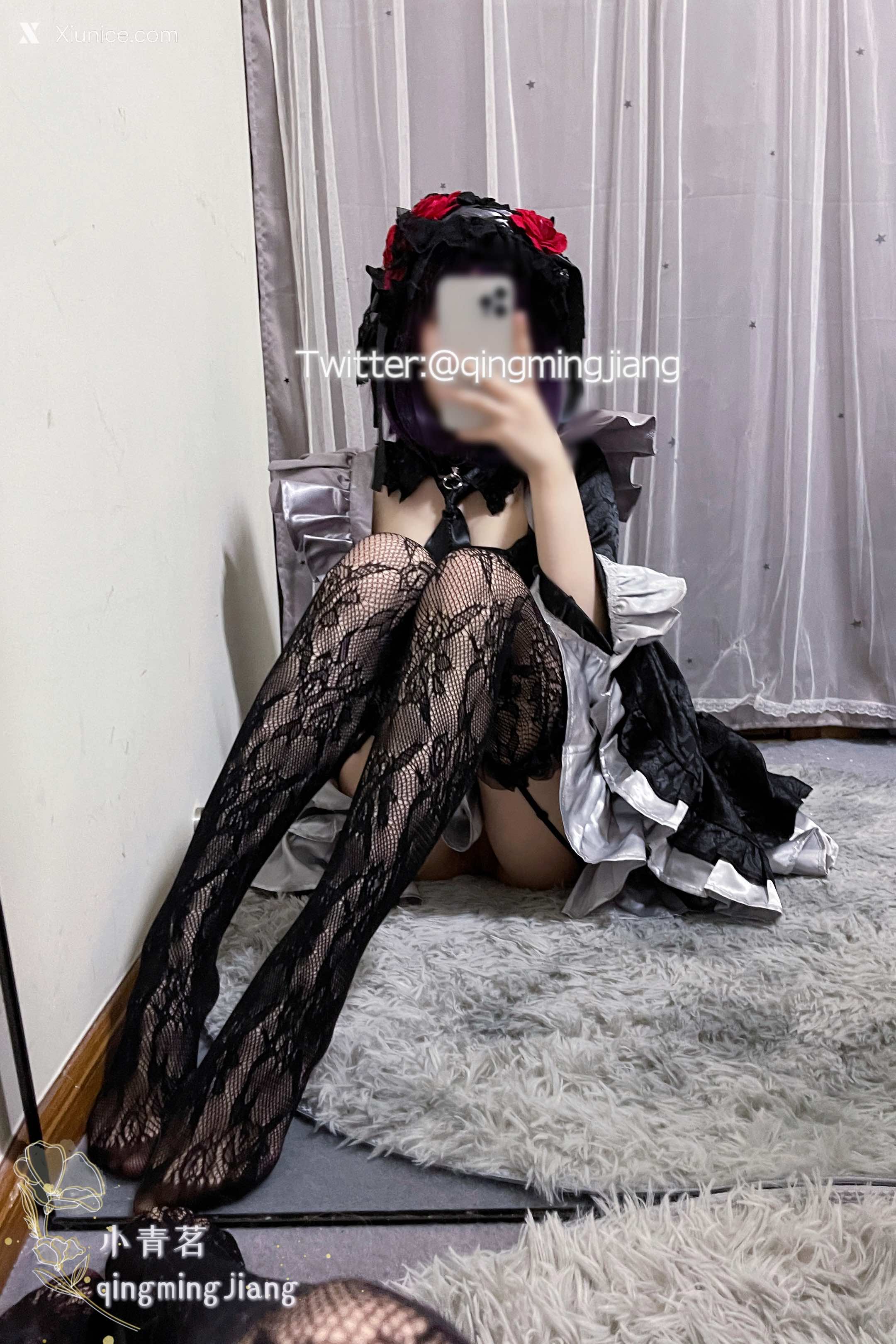 Coser@小青茗 黑丝喷血诱惑 第40张