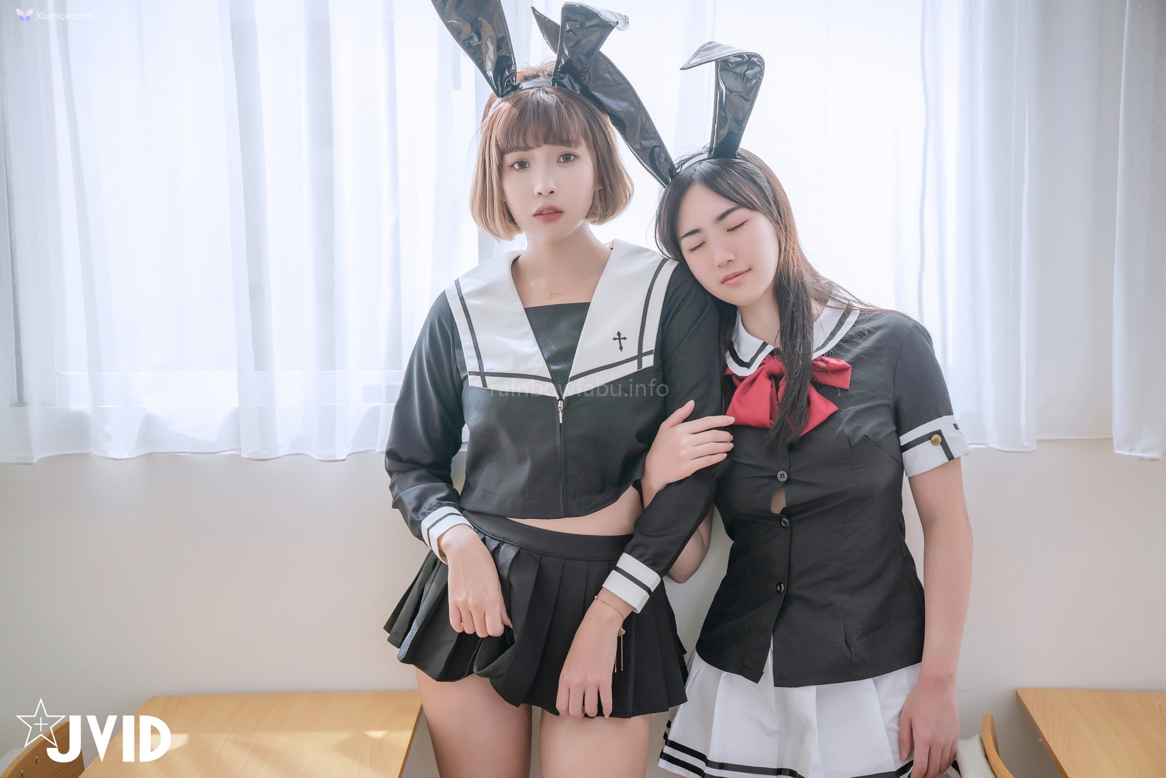 JVID 果寶寶 葉思敏 – 淫欲の萌兔學園 女神級巨乳同框果寶寶和葉思敏在教室裡搞出什麼火花讓老師好難為情 第16张