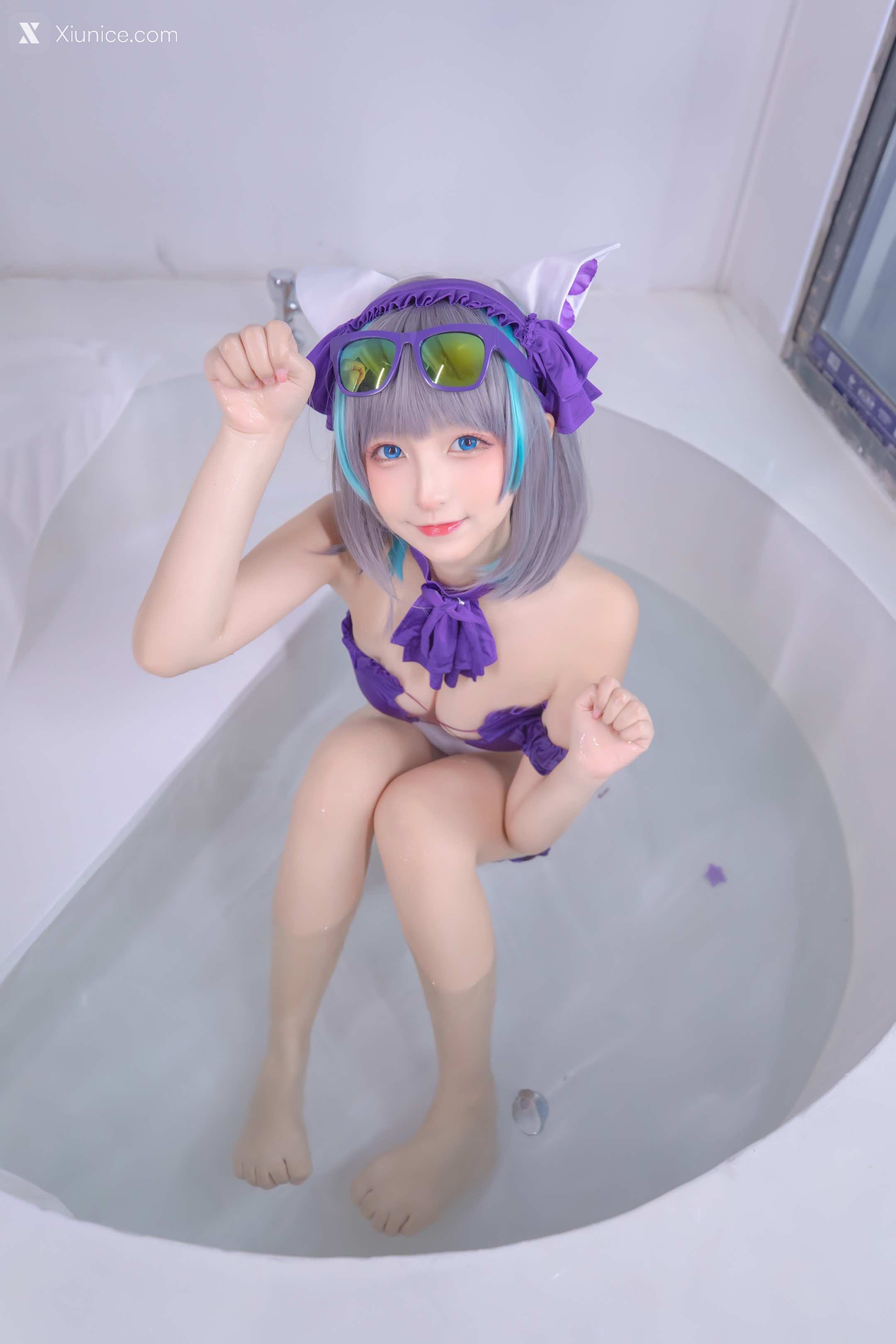Coser@神楽坂真冬 Vol.085 绝对企画-柴郡cos《纯色庭院》 第80张