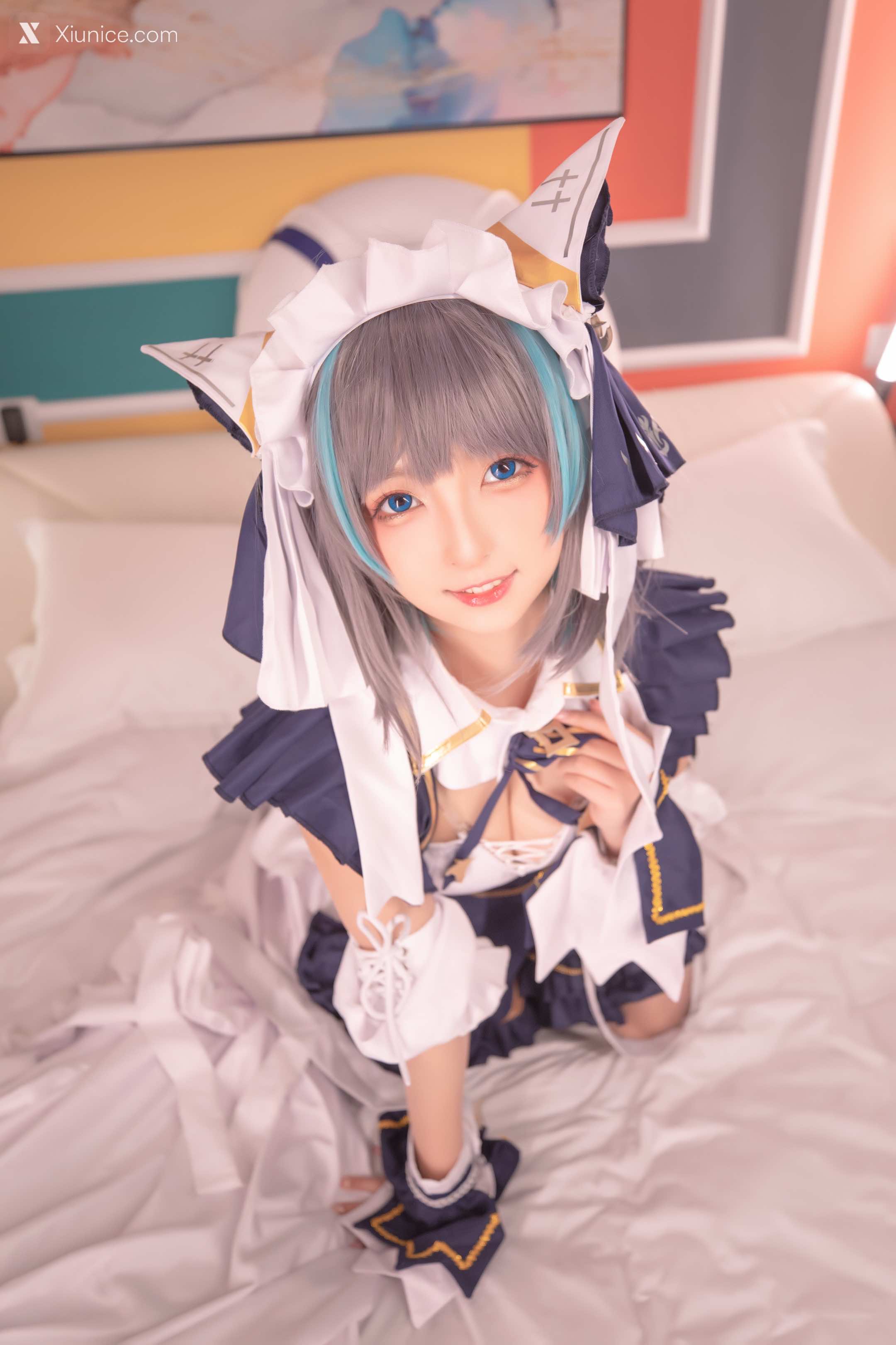Coser@神楽坂真冬 Vol.085 绝对企画-柴郡cos《纯色庭院》 第108张
