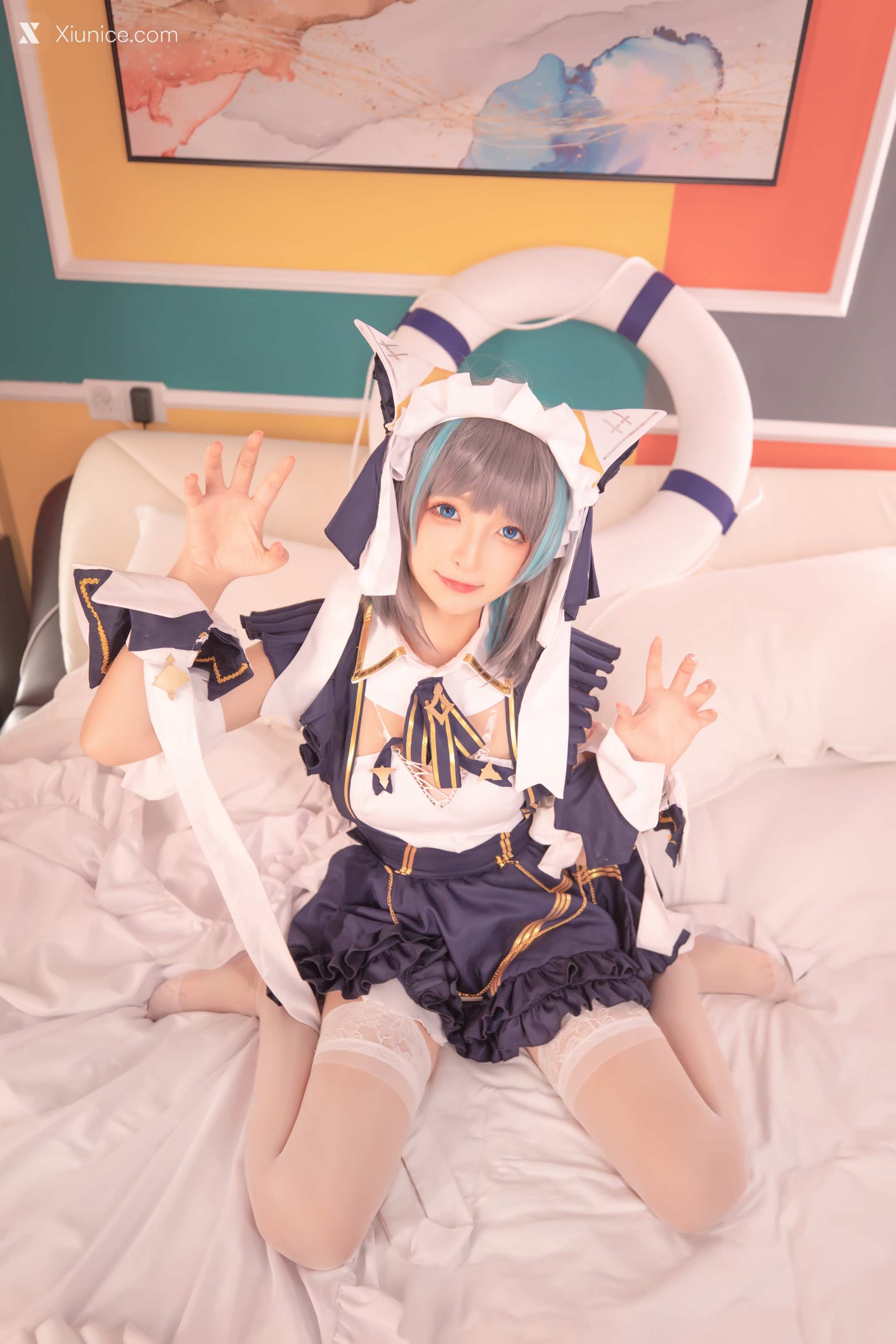 Coser@神楽坂真冬 Vol.085 绝对企画-柴郡cos《纯色庭院》 第132张