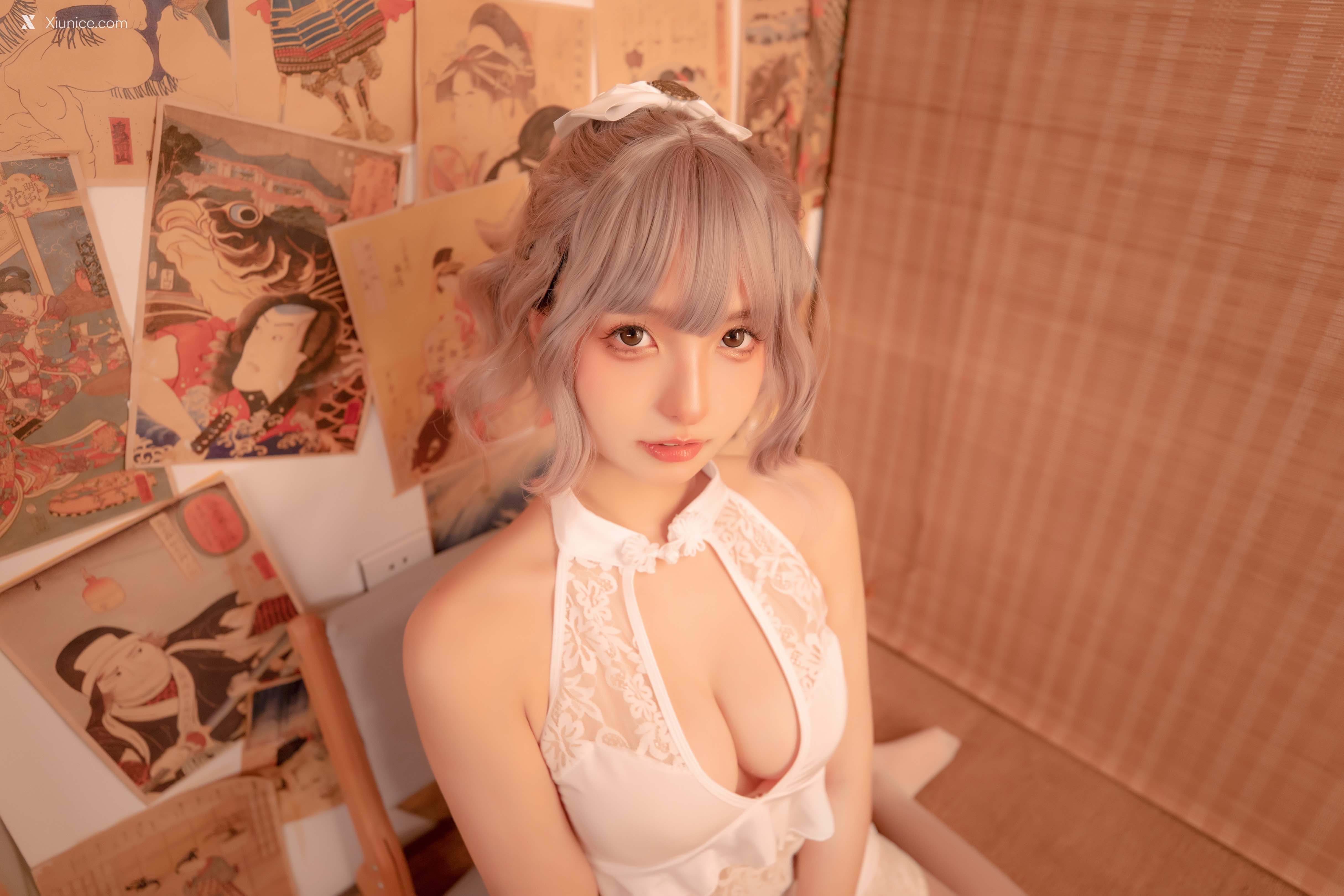 Coser@神楽坂真冬 Vol.099 白旗袍 第11张