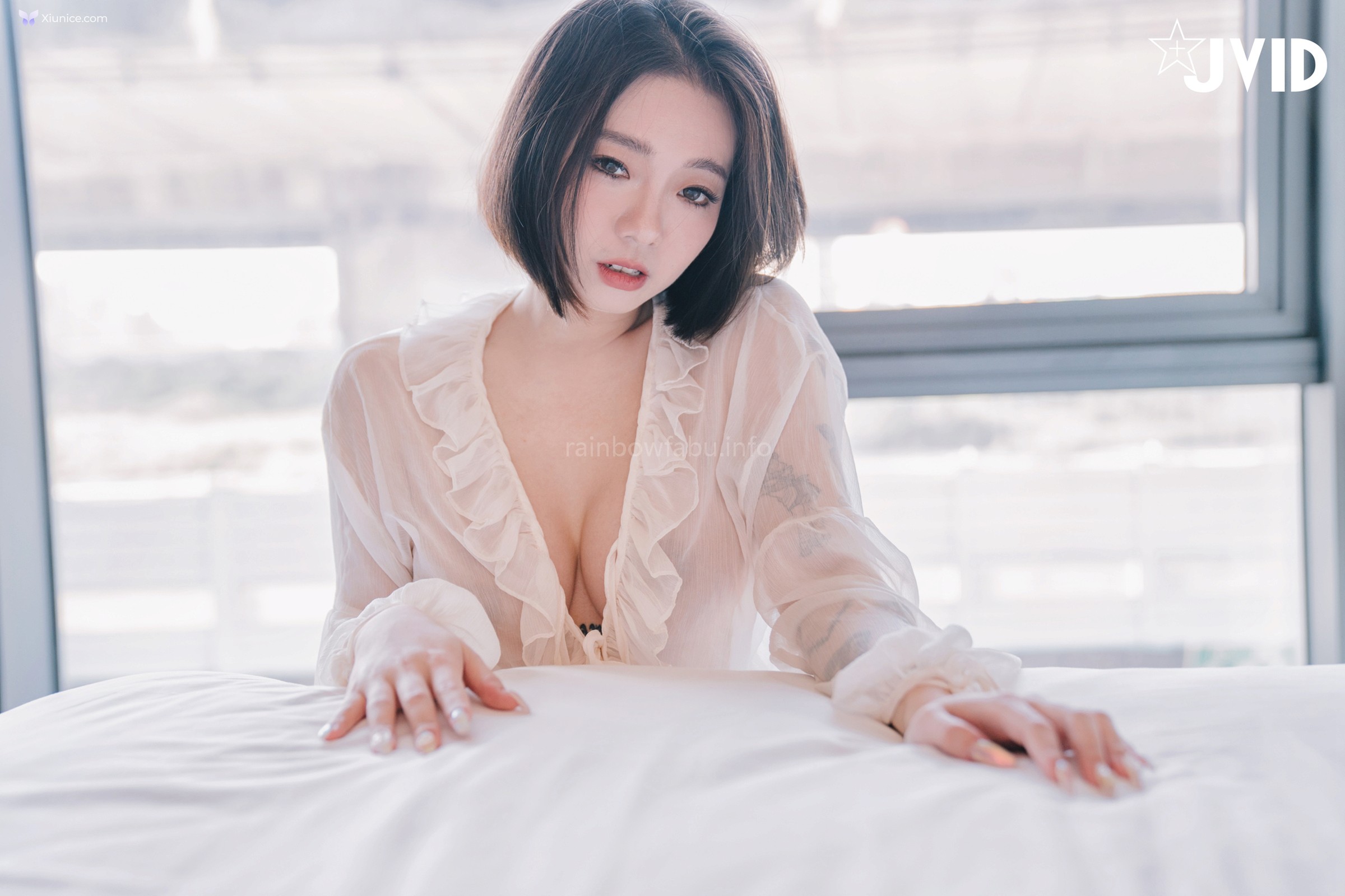 JVID 雅捷 – 你絕對沒看過的超清純從良版E奶雅捷.絕美人妻再清澀在你面前也只能兩腿開開 第62张