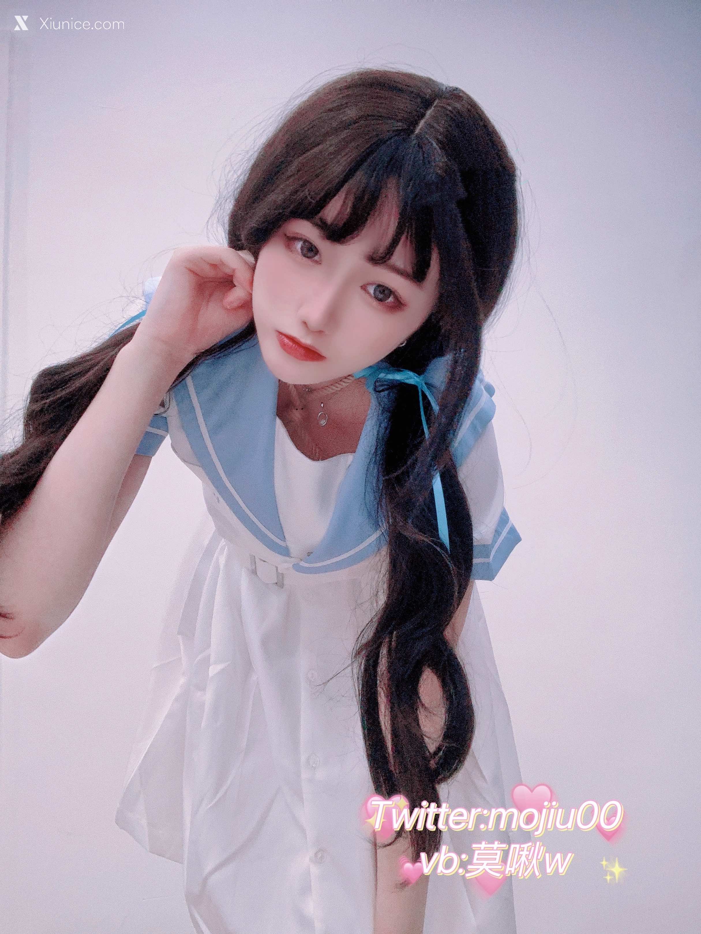 Coser@小青茗 反差美少女诱惑白丝JK 第13张
