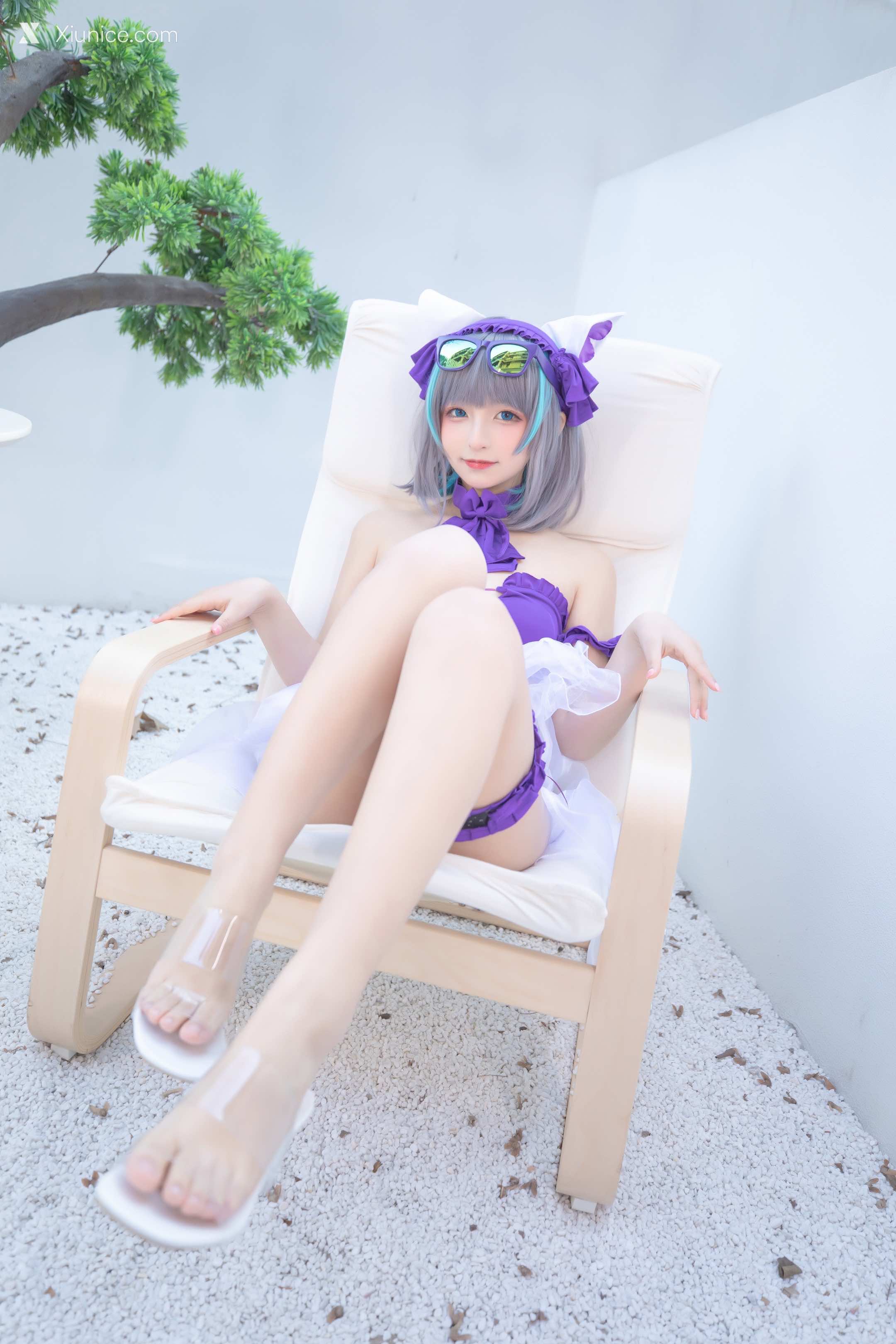 Coser@神楽坂真冬 Vol.085 绝对企画-柴郡cos《纯色庭院》 第12张