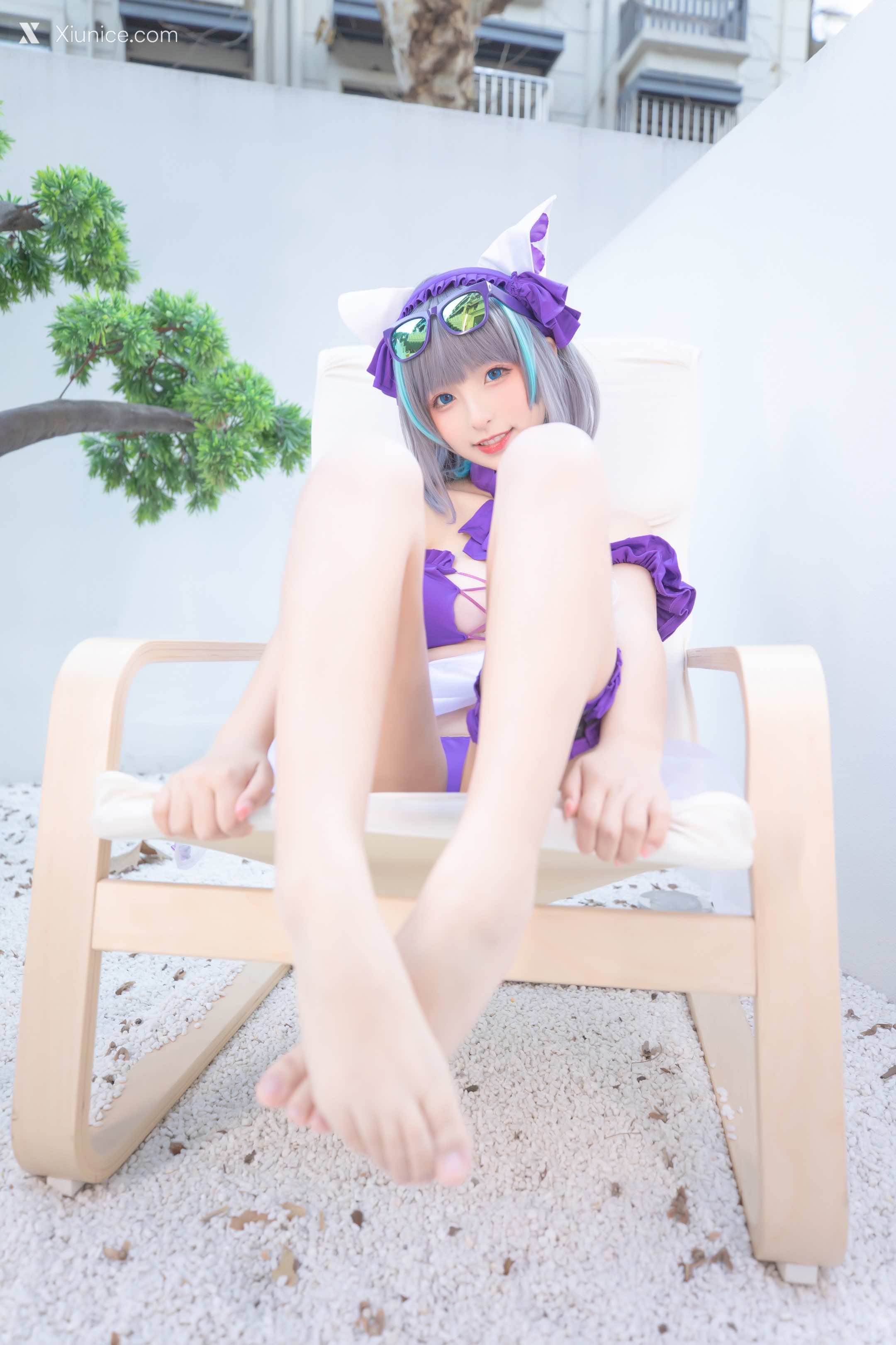 Coser@神楽坂真冬 Vol.085 绝对企画-柴郡cos《纯色庭院》 第30张