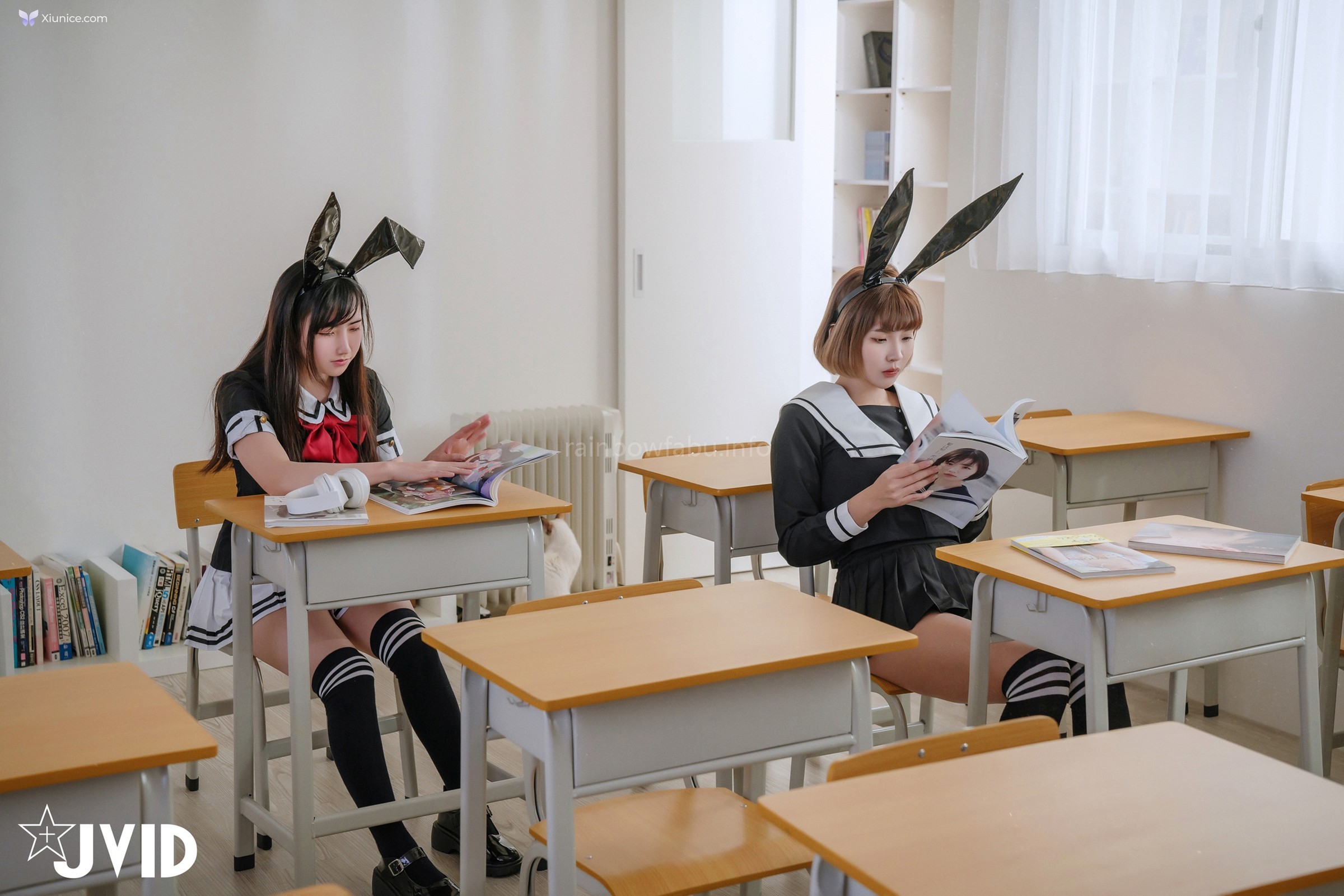 JVID 果寶寶 葉思敏 – 淫欲の萌兔學園 女神級巨乳同框果寶寶和葉思敏在教室裡搞出什麼火花讓老師好難為情 第193张