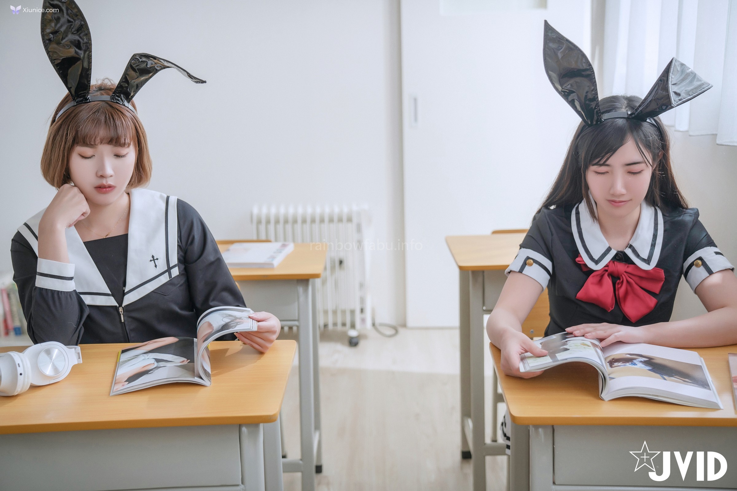JVID 果寶寶 葉思敏 – 淫欲の萌兔學園 女神級巨乳同框果寶寶和葉思敏在教室裡搞出什麼火花讓老師好難為情 第112张