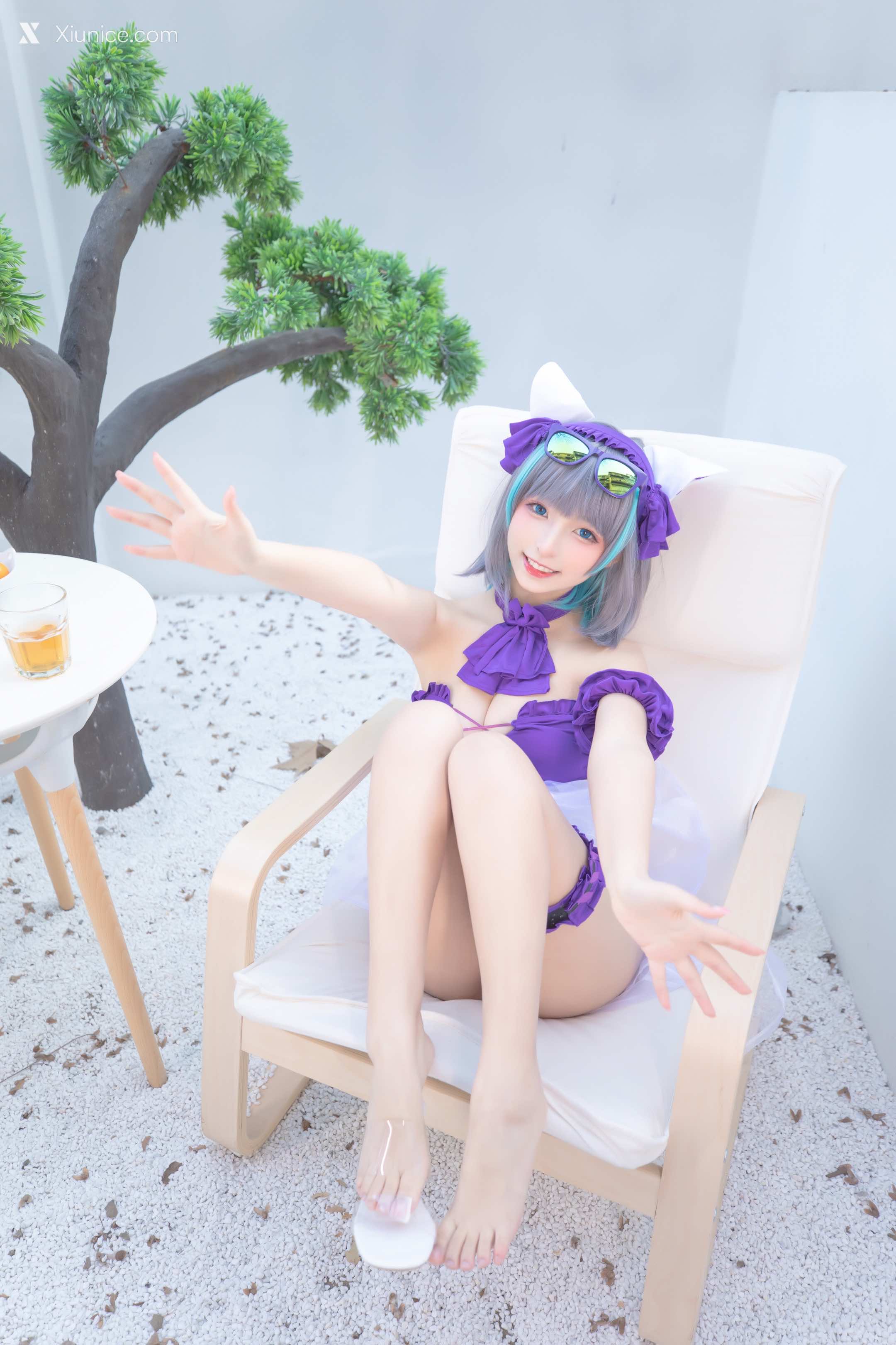 Coser@神楽坂真冬 Vol.085 绝对企画-柴郡cos《纯色庭院》 第35张