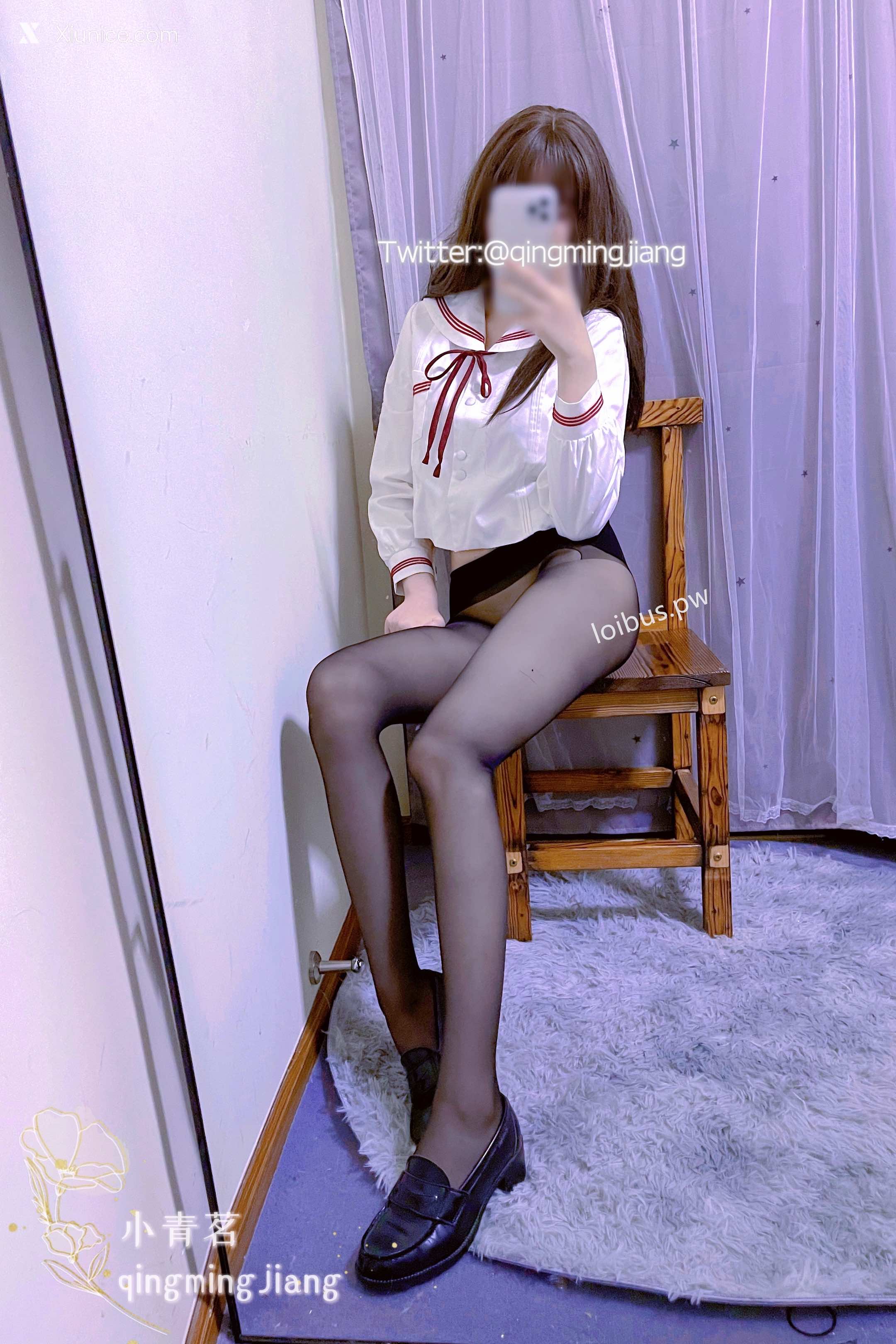 Coser@小青茗 白水手服黑丝 第35张