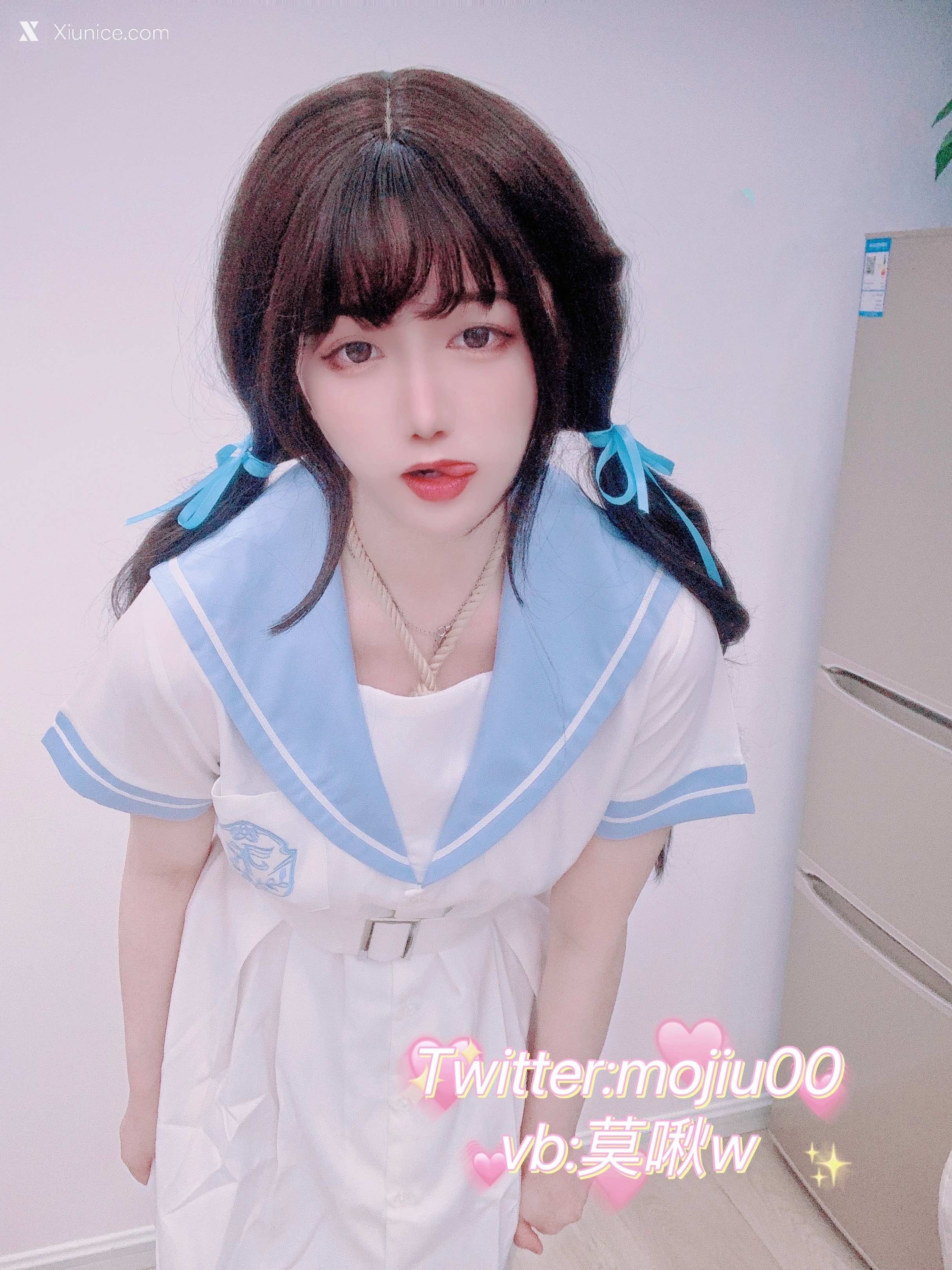 Coser@小青茗 反差美少女诱惑白丝JK 第28张