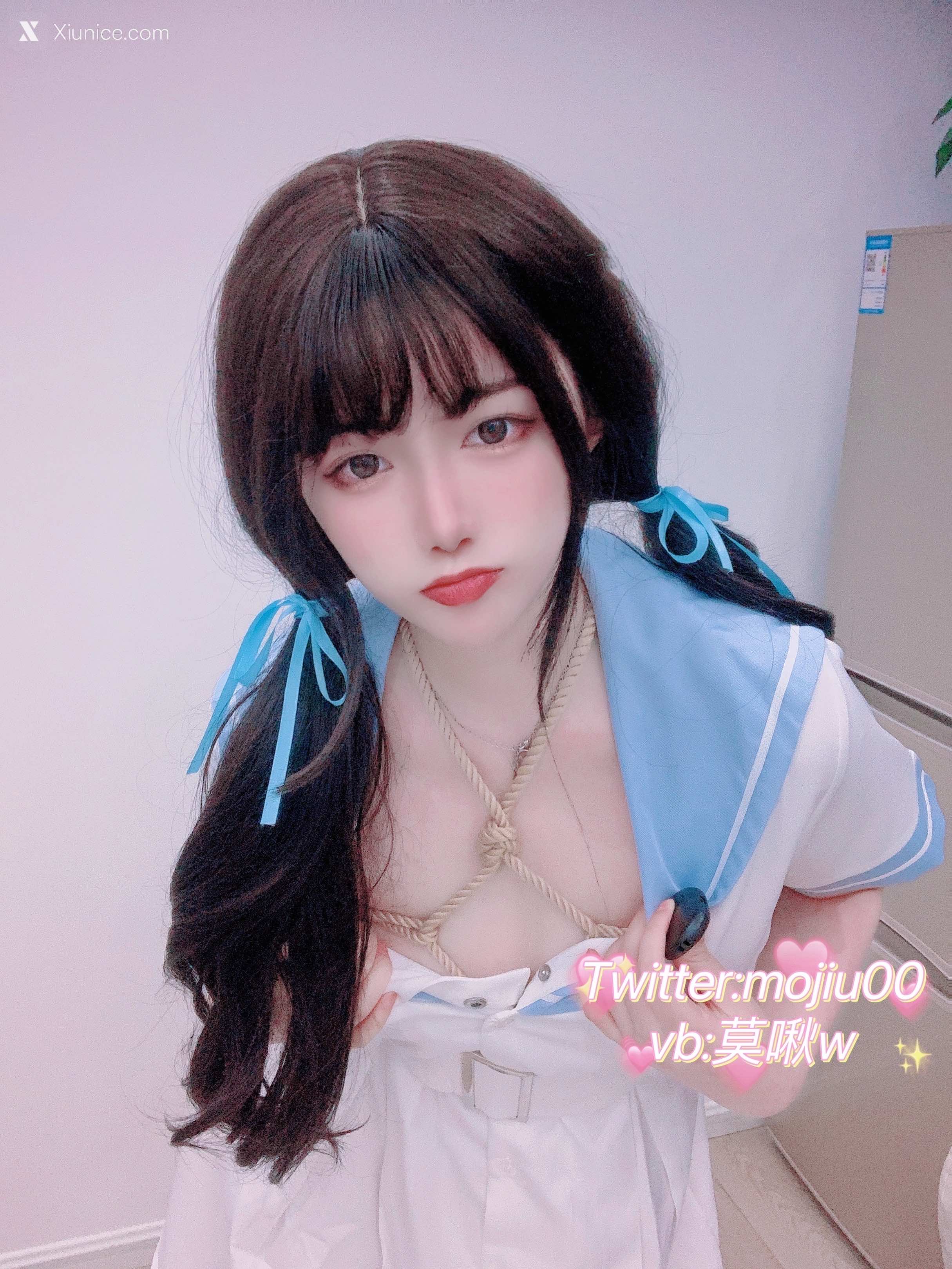Coser@小青茗 反差美少女诱惑白丝JK 第22张
