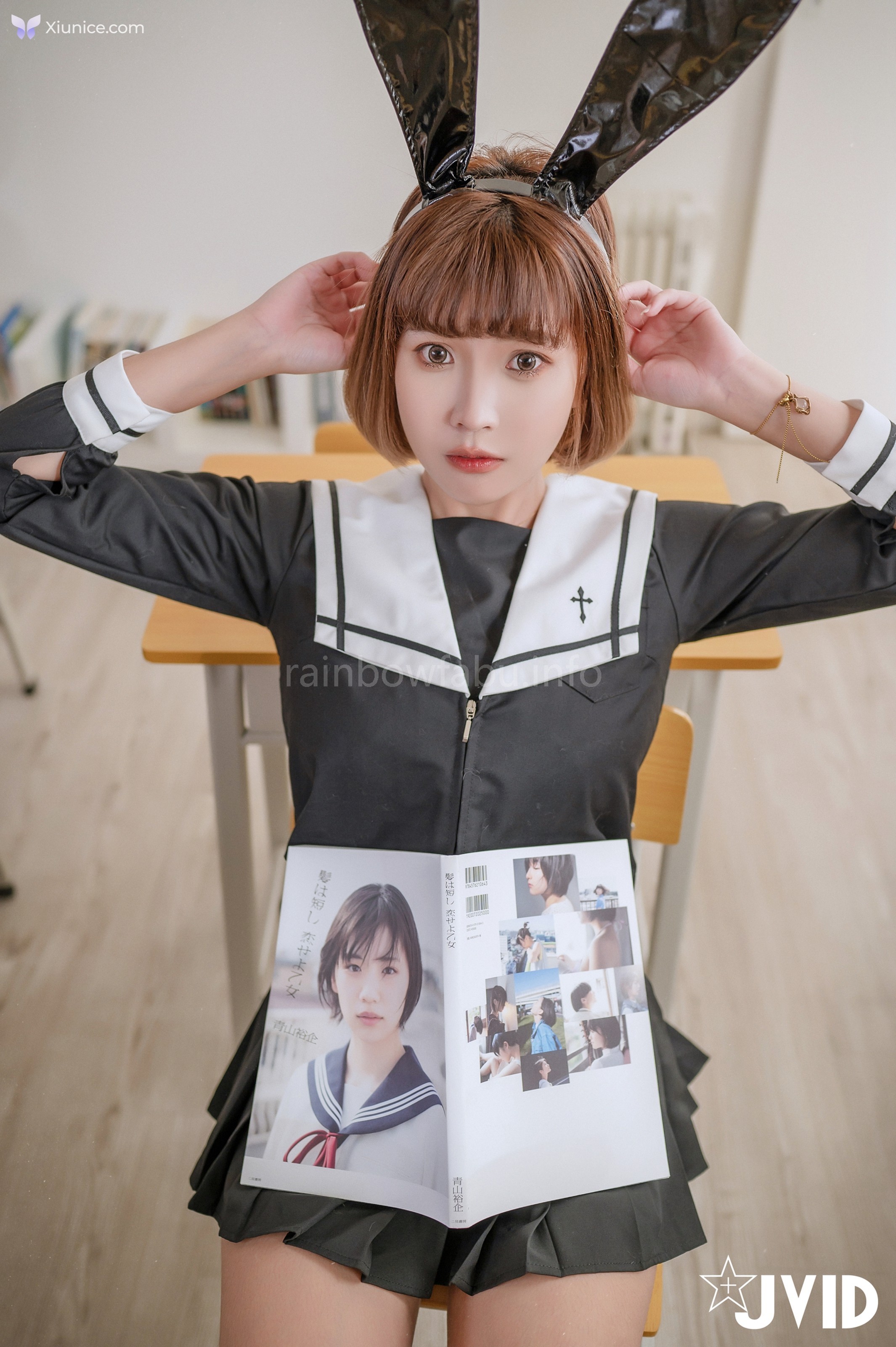 JVID 果寶寶 葉思敏 – 淫欲の萌兔學園 女神級巨乳同框果寶寶和葉思敏在教室裡搞出什麼火花讓老師好難為情 第76张