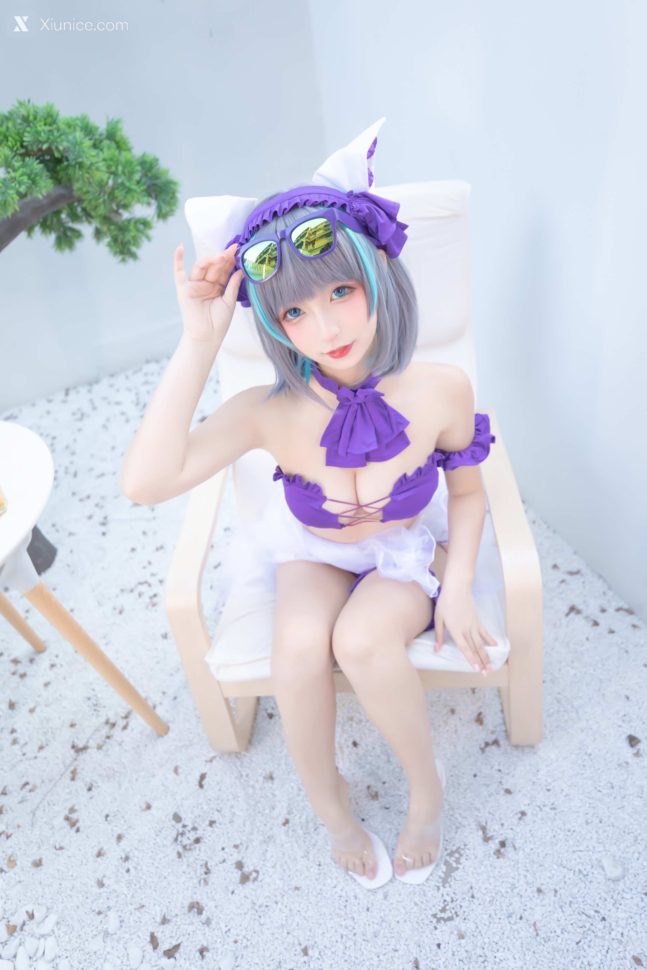 Coser@神楽坂真冬 Vol.085 绝对企画-柴郡cos《纯色庭院》 第5张