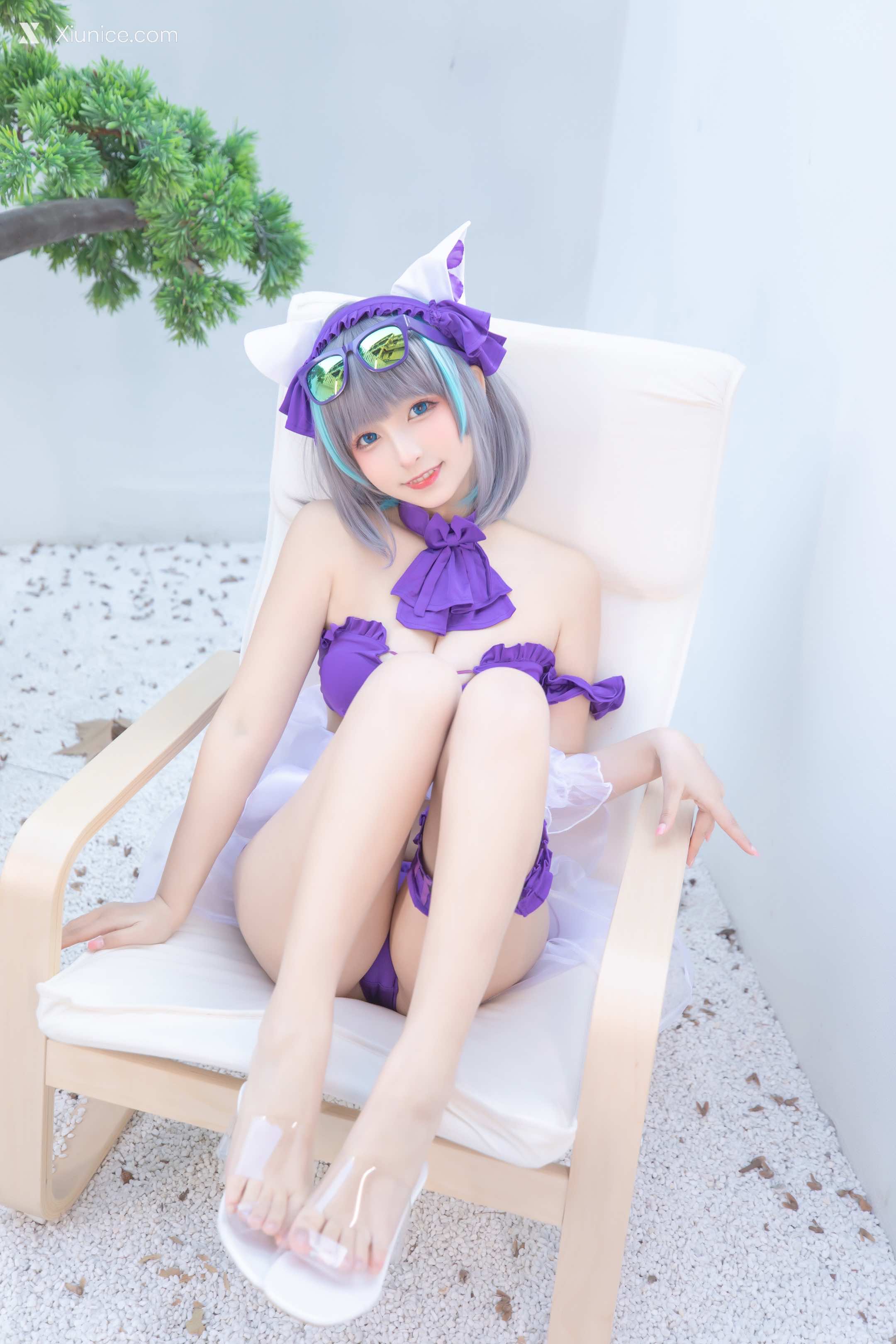 Coser@神楽坂真冬 Vol.085 绝对企画-柴郡cos《纯色庭院》 第33张