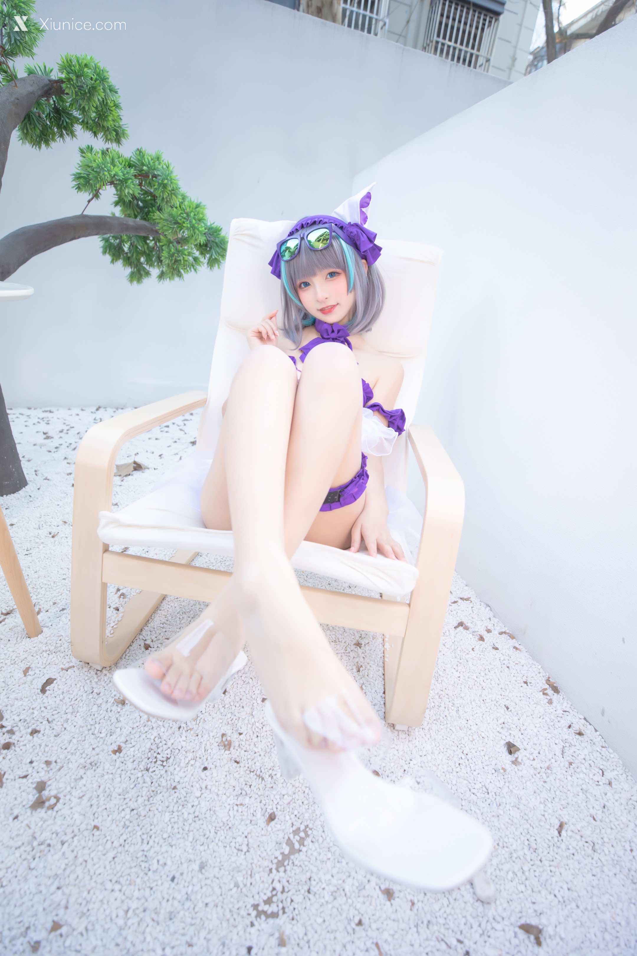 Coser@神楽坂真冬 Vol.085 绝对企画-柴郡cos《纯色庭院》 第18张