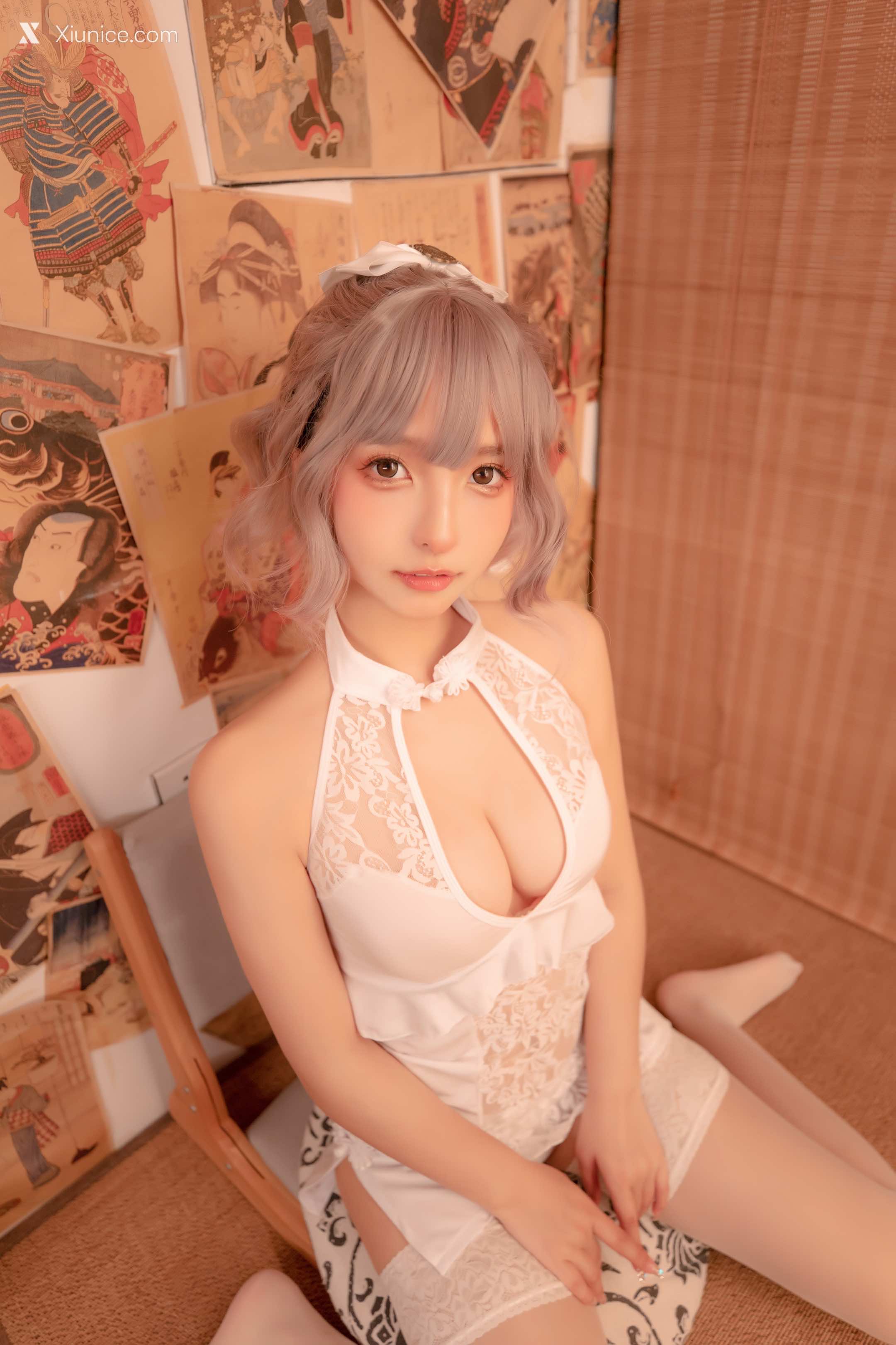 Coser@神楽坂真冬 Vol.099 白旗袍 第75张