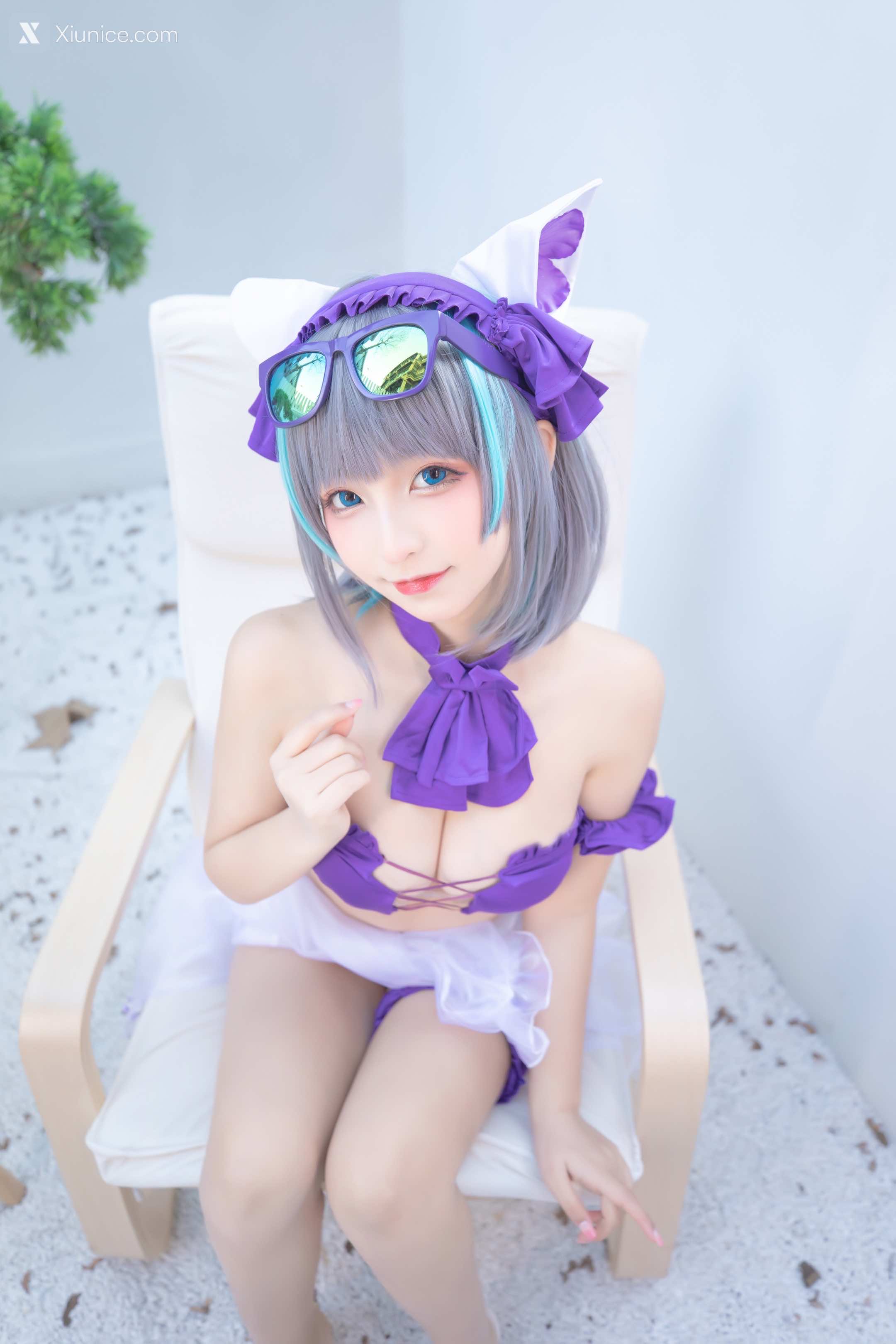 Coser@神楽坂真冬 Vol.085 绝对企画-柴郡cos《纯色庭院》 第6张