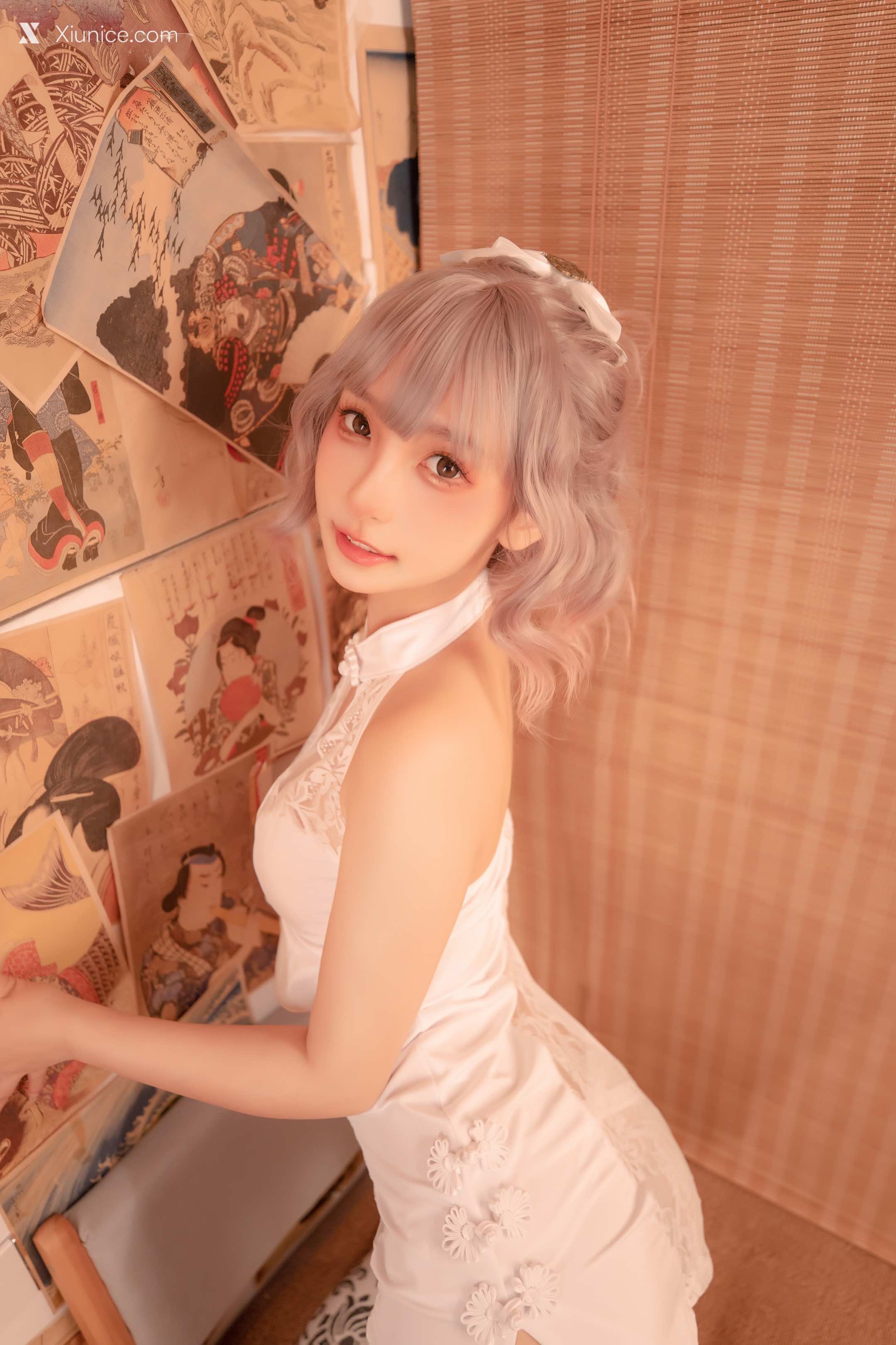 Coser@神楽坂真冬 Vol.099 白旗袍 第39张