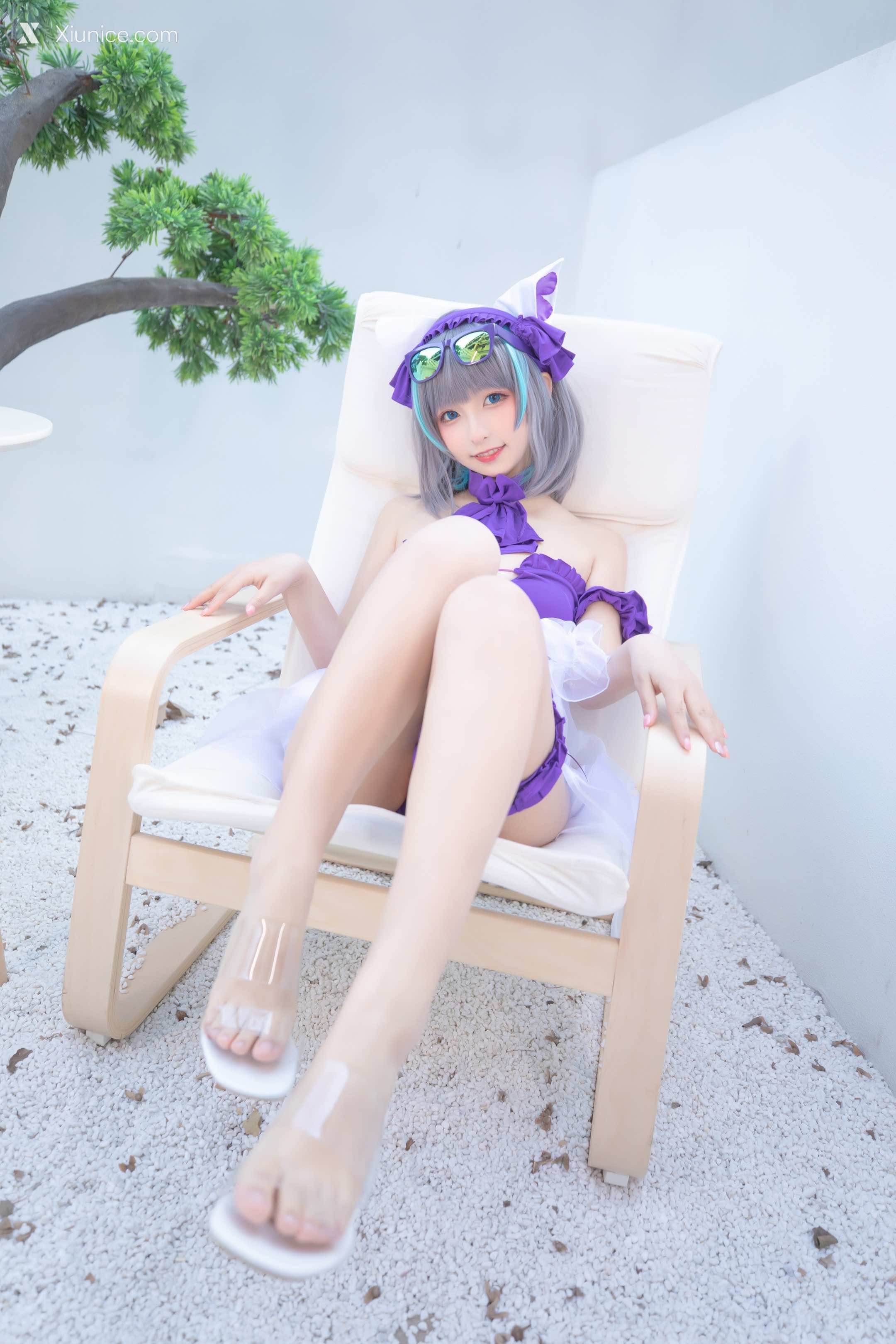Coser@神楽坂真冬 Vol.085 绝对企画-柴郡cos《纯色庭院》 第11张