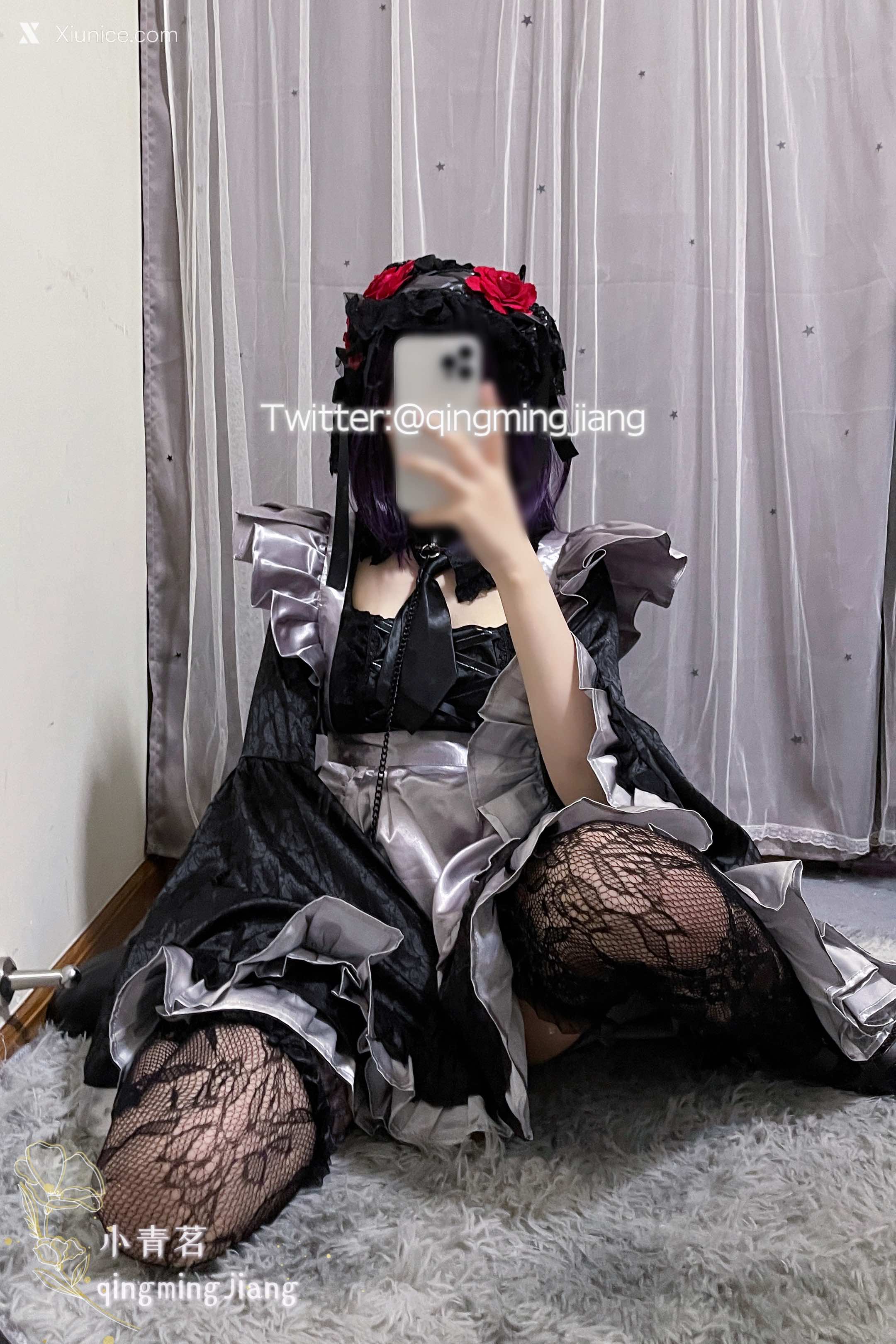 Coser@小青茗 黑丝喷血诱惑 第38张