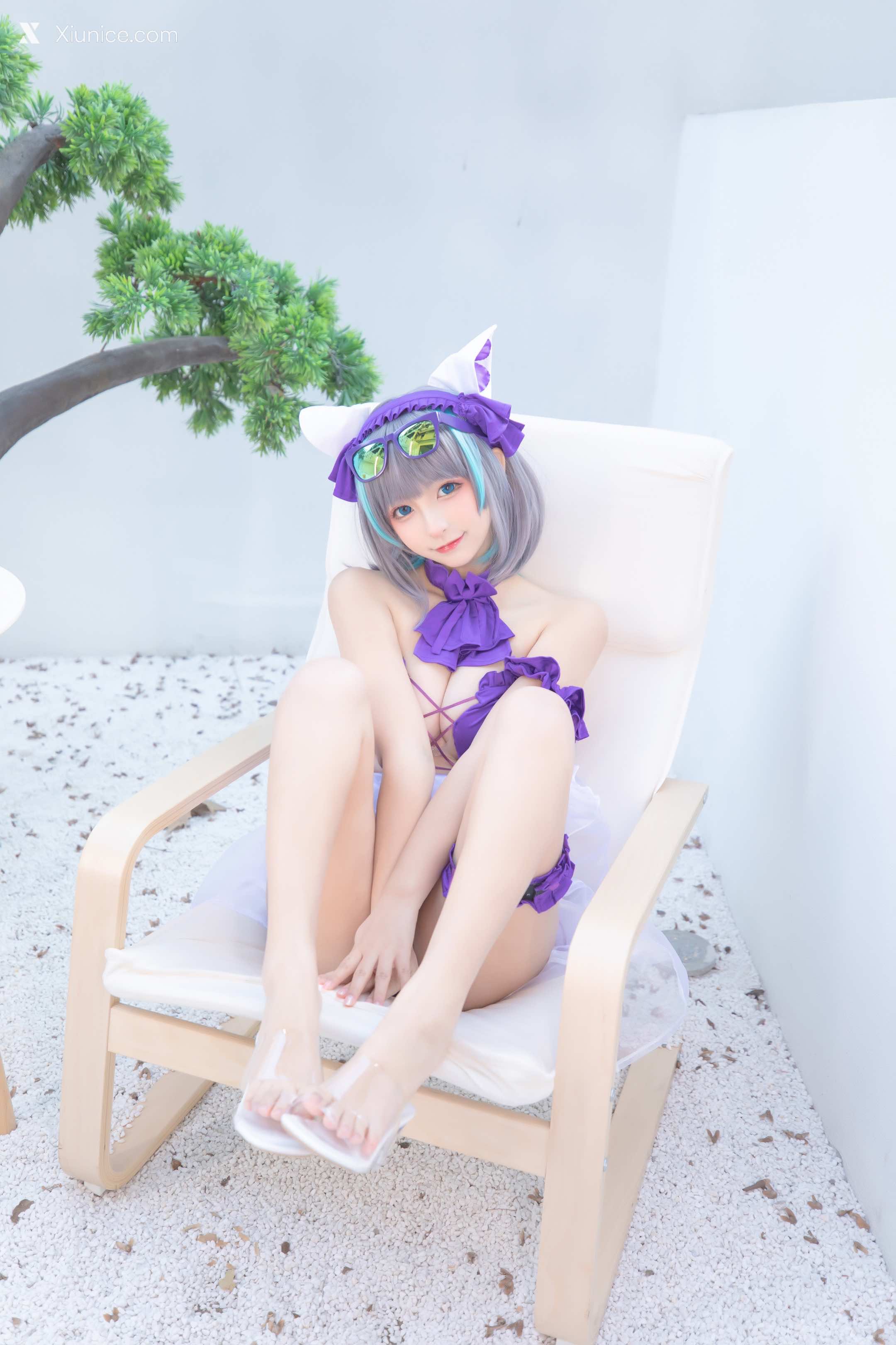 Coser@神楽坂真冬 Vol.085 绝对企画-柴郡cos《纯色庭院》 第32张