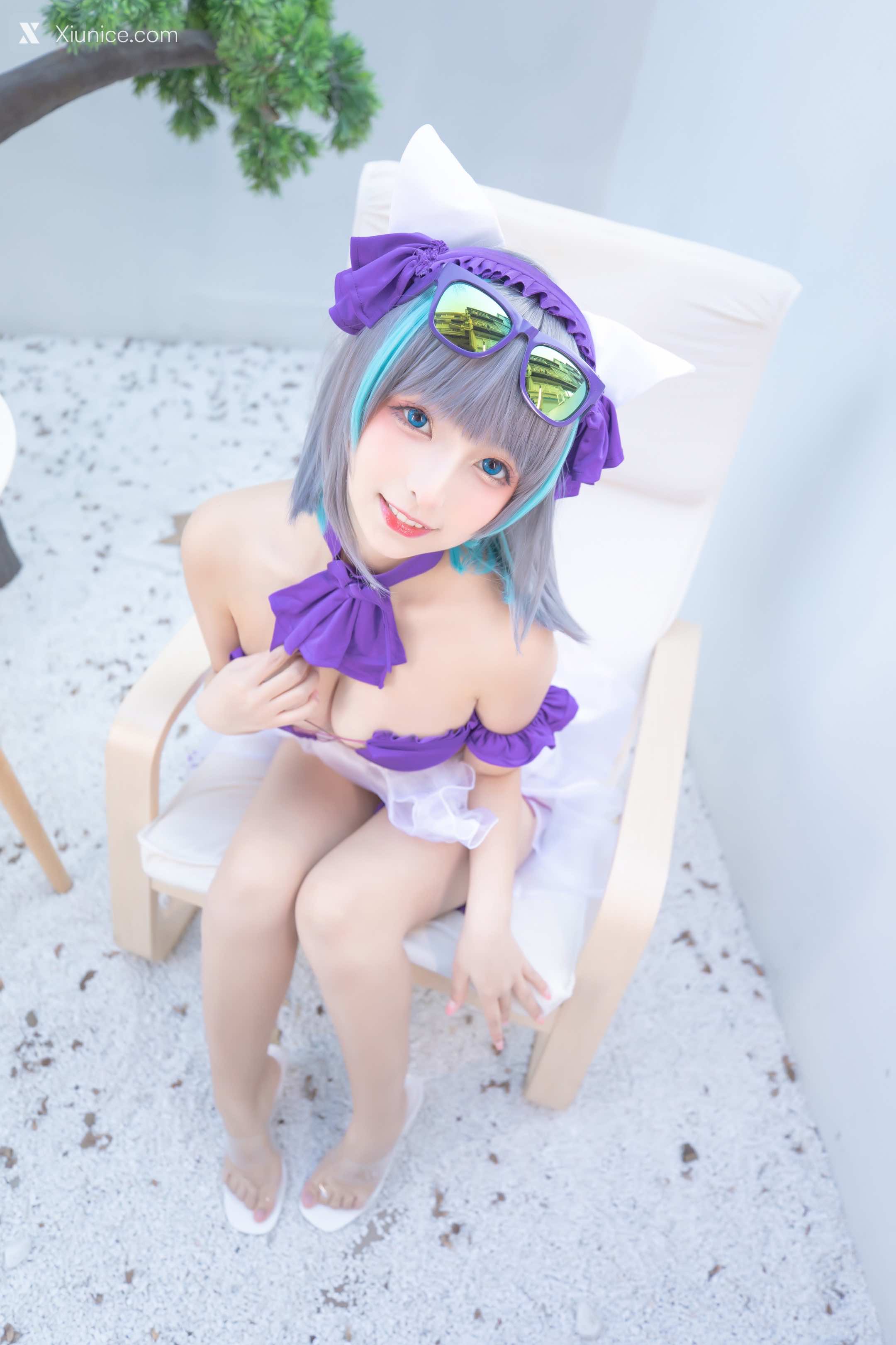 Coser@神楽坂真冬 Vol.085 绝对企画-柴郡cos《纯色庭院》 第10张