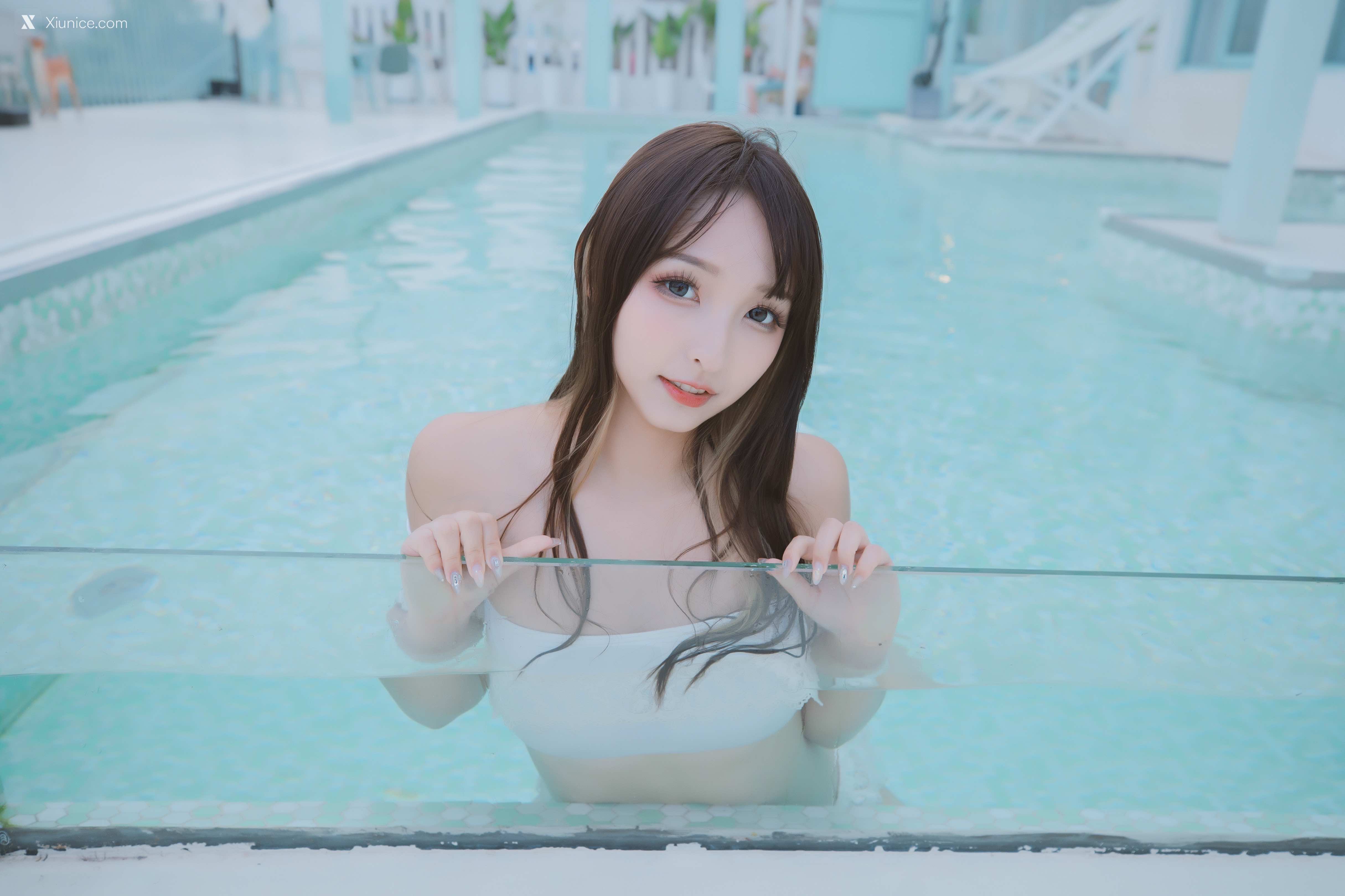 Coser@神楽坂真冬 Vol.058 绝对企画-夏日双人比基尼《笑颜水时计》 第87张