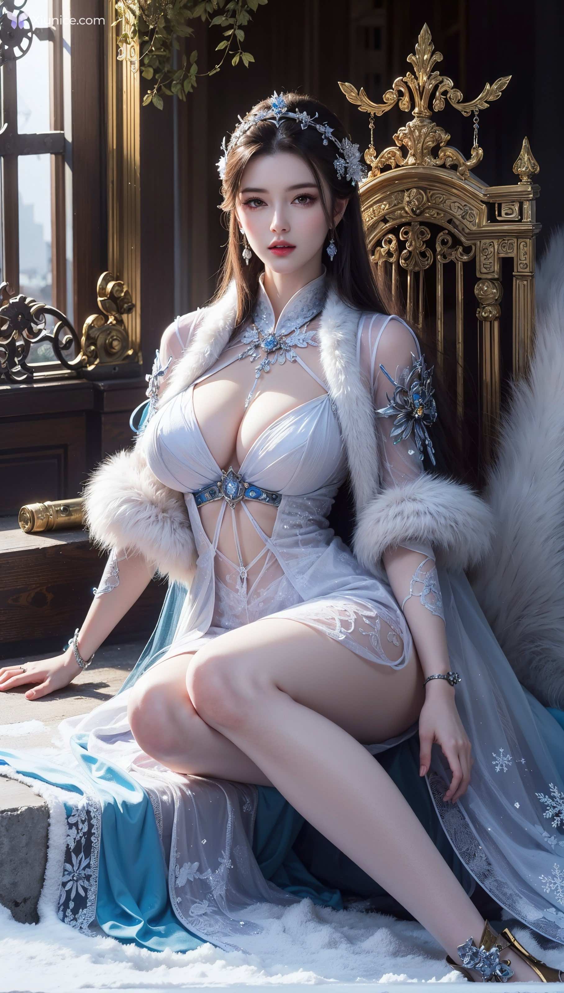 AI Girl 冰霜公主冰雪少女墨迹 第136张