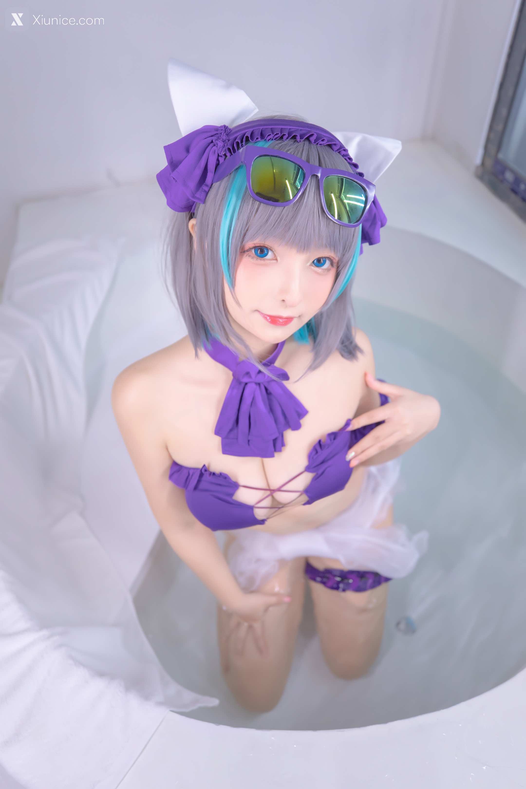 Coser@神楽坂真冬 Vol.085 绝对企画-柴郡cos《纯色庭院》 第61张