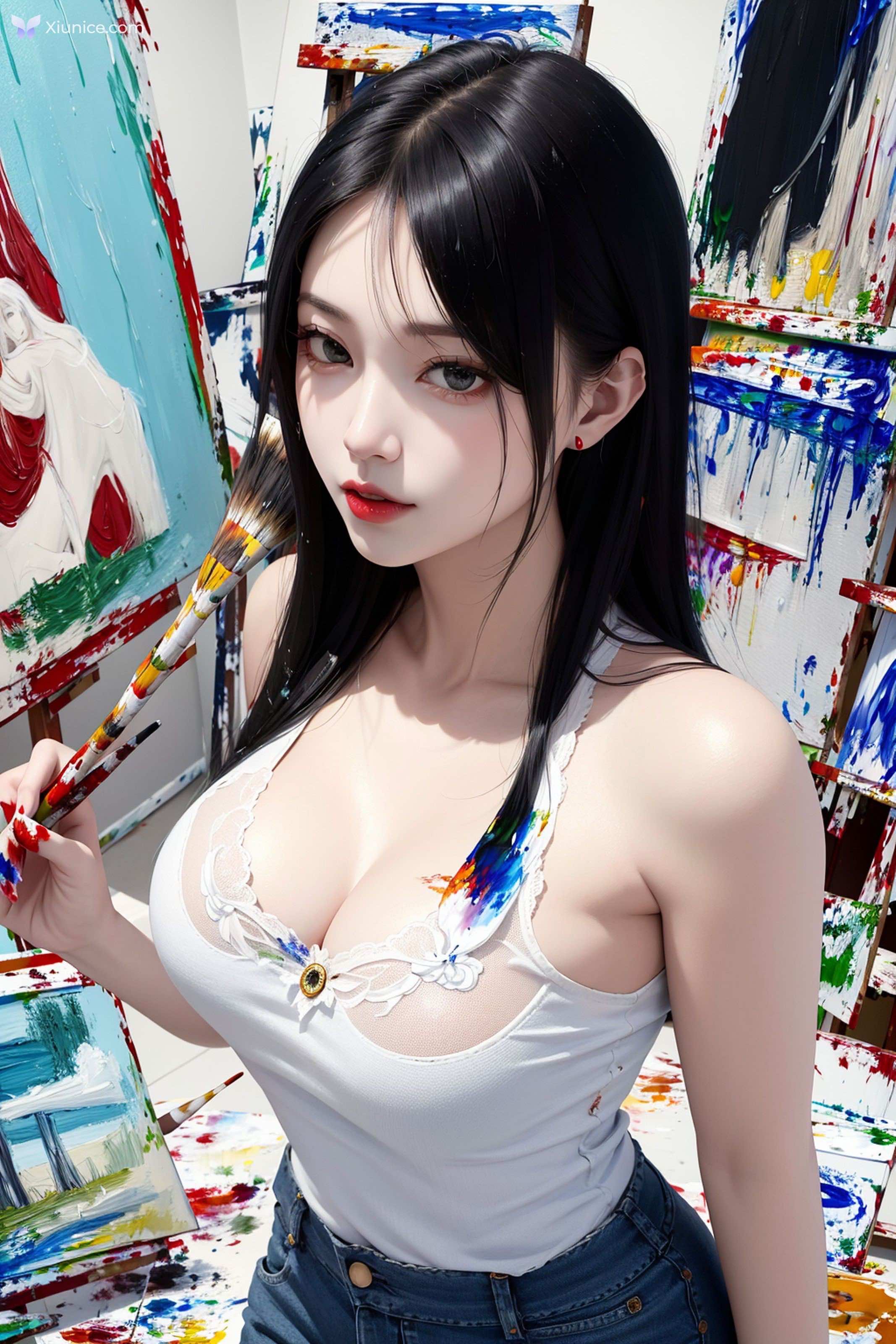 AI Girl Beautiful – Painting Art_extra 第3张