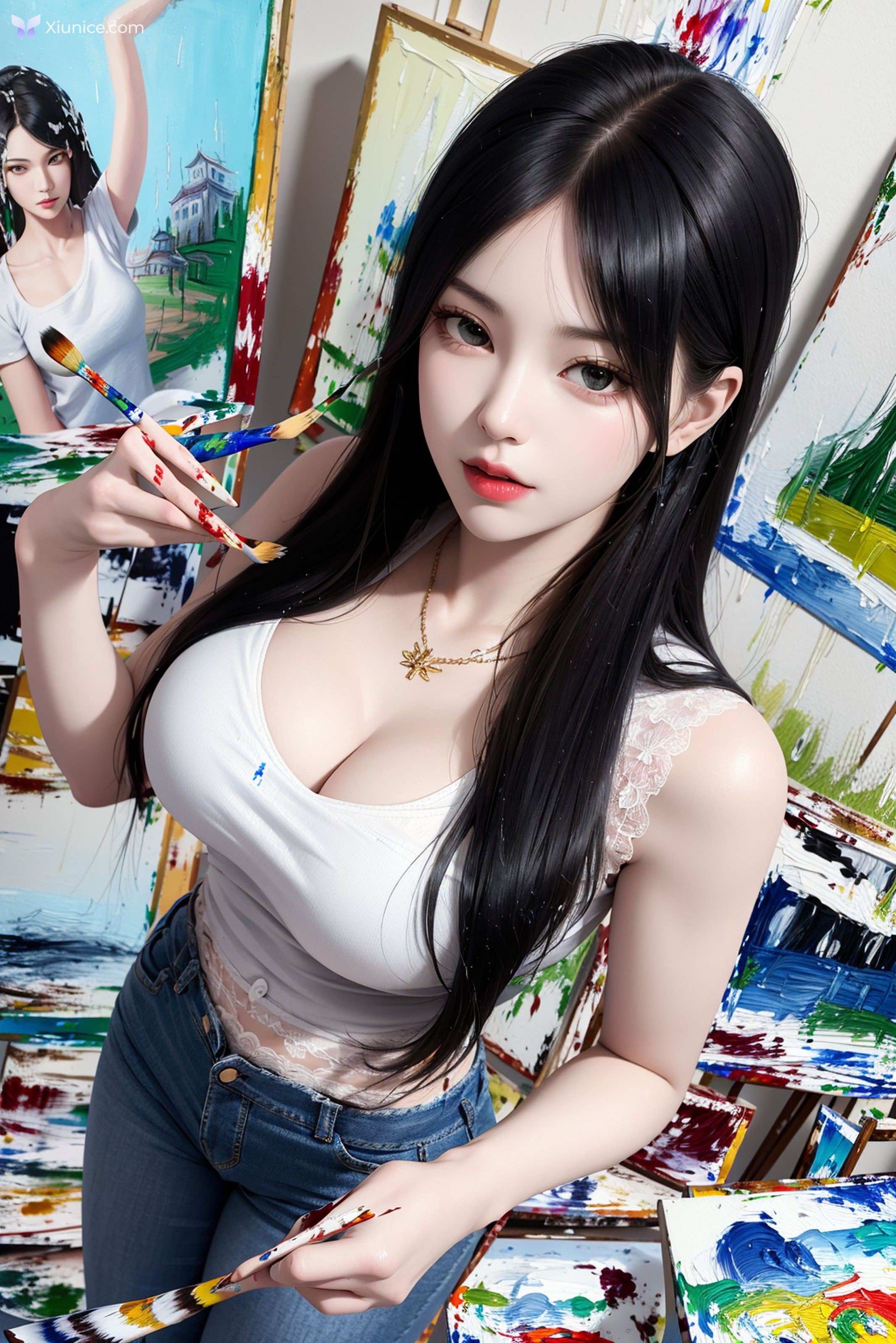 AI Girl Beautiful – Painting Art_extra 第5张