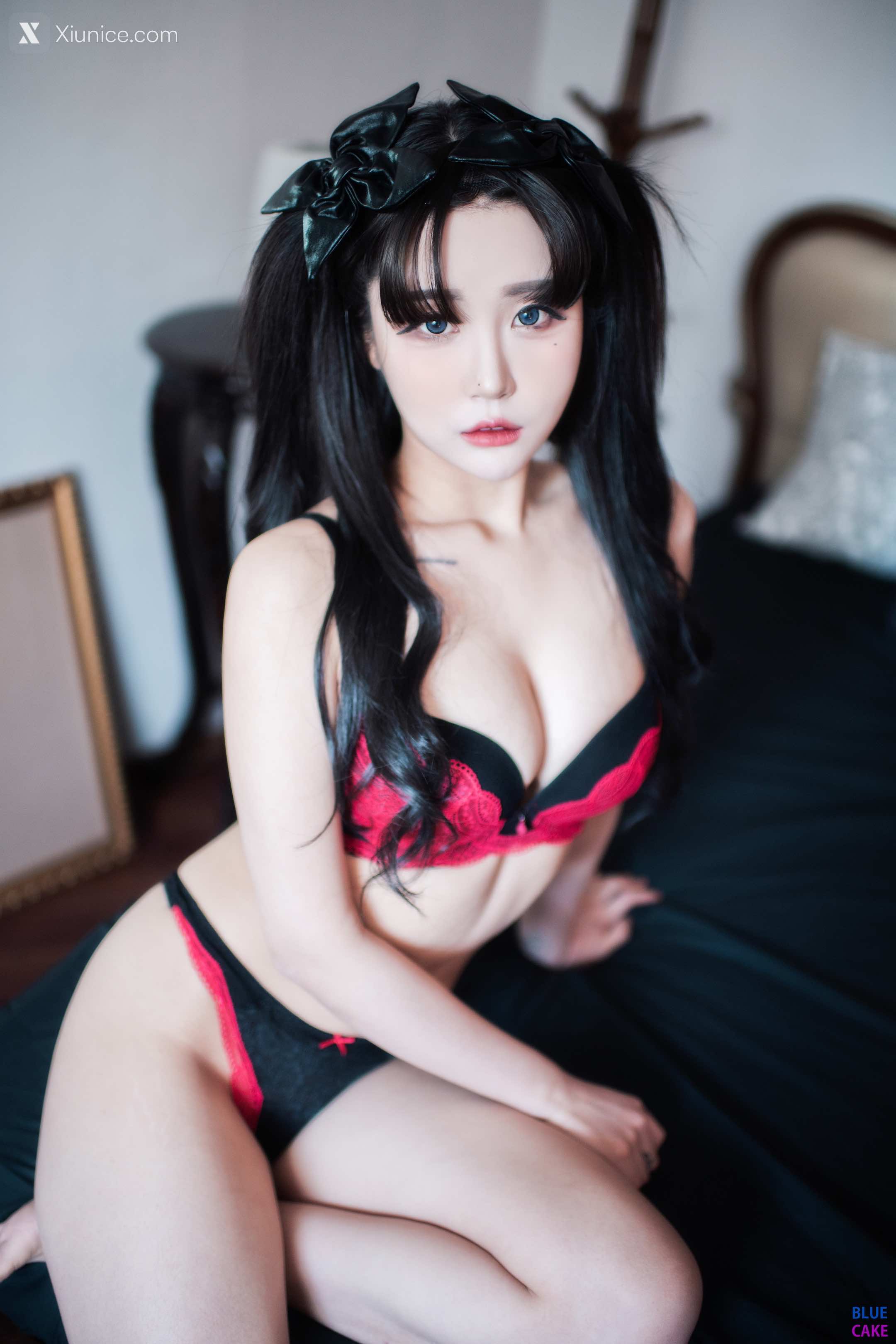 BLUECAKE Bomi (보미) & Zia (지아) – Fate Saber x Thosaka Rin – Lingerie.Ver 第8张