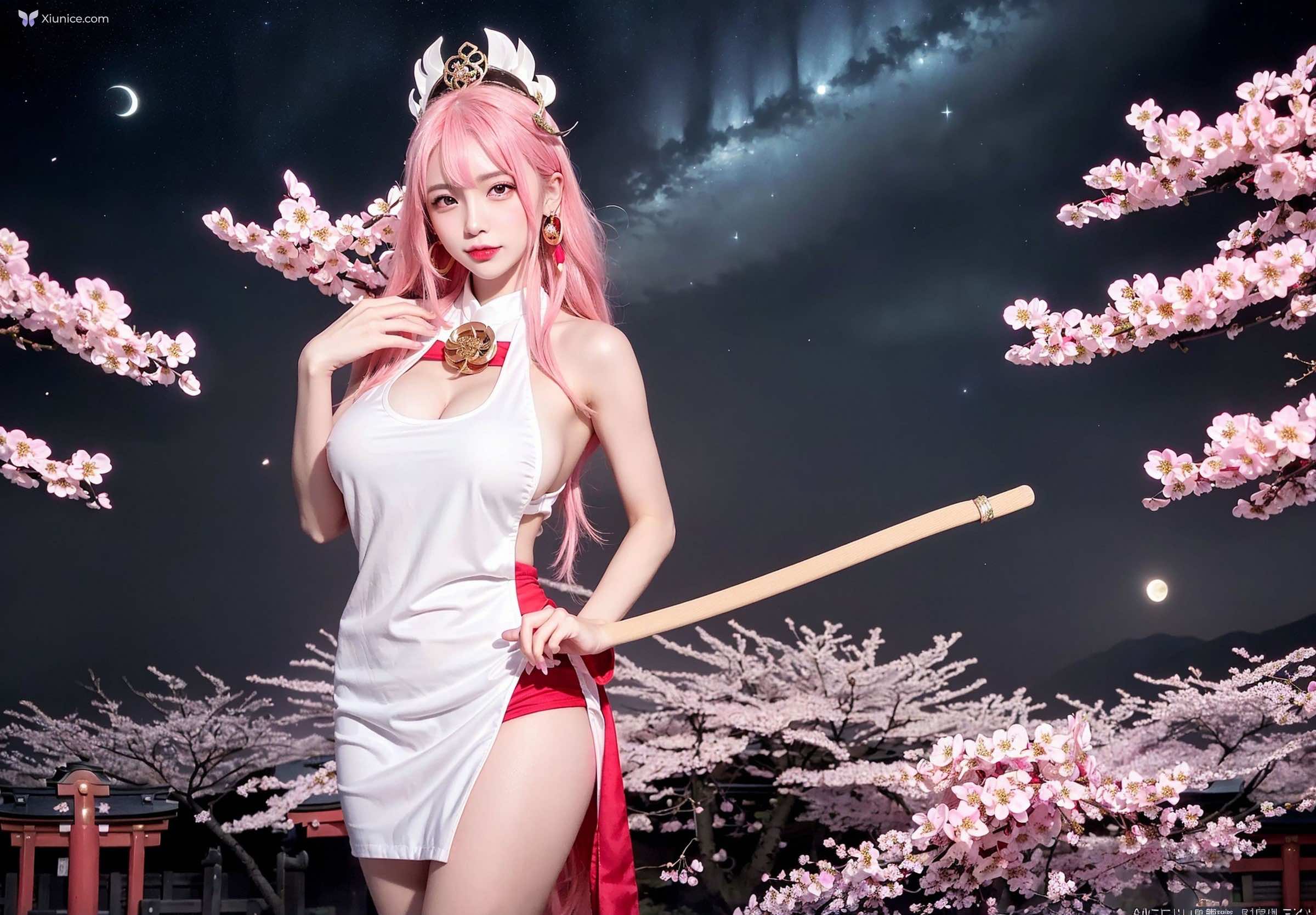 AI Girl Cherry Blossom Girl 第6张