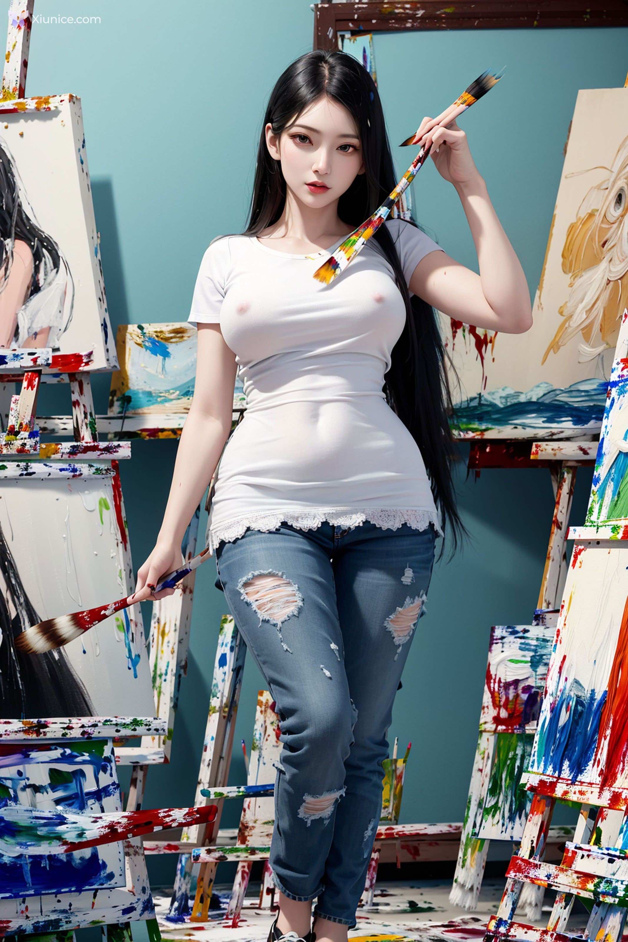 AI Girl Beautiful – Painting Art_extra 第24张