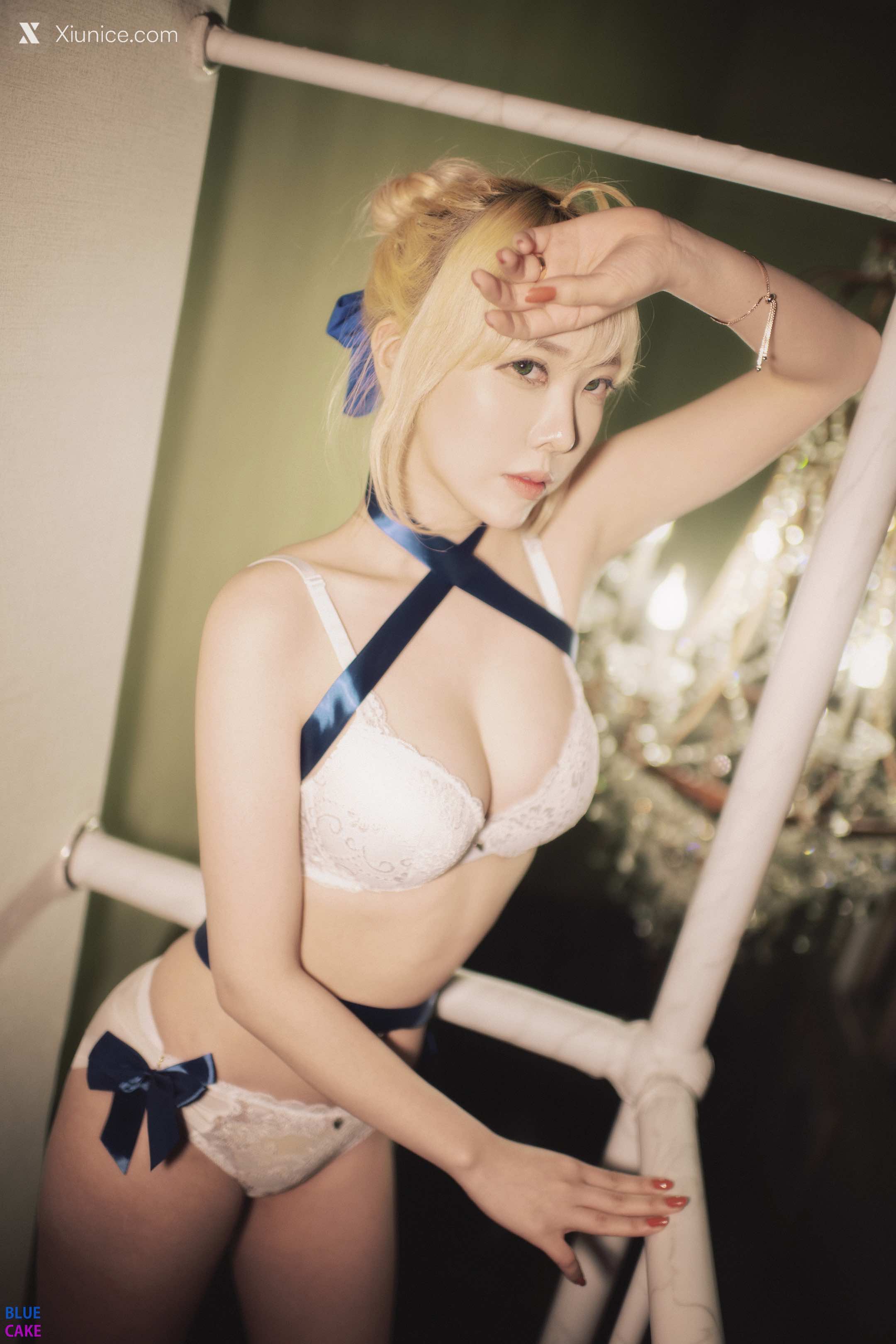 BLUECAKE Bomi (보미) & Zia (지아) – Fate Saber x Thosaka Rin – Lingerie.Ver 第89张