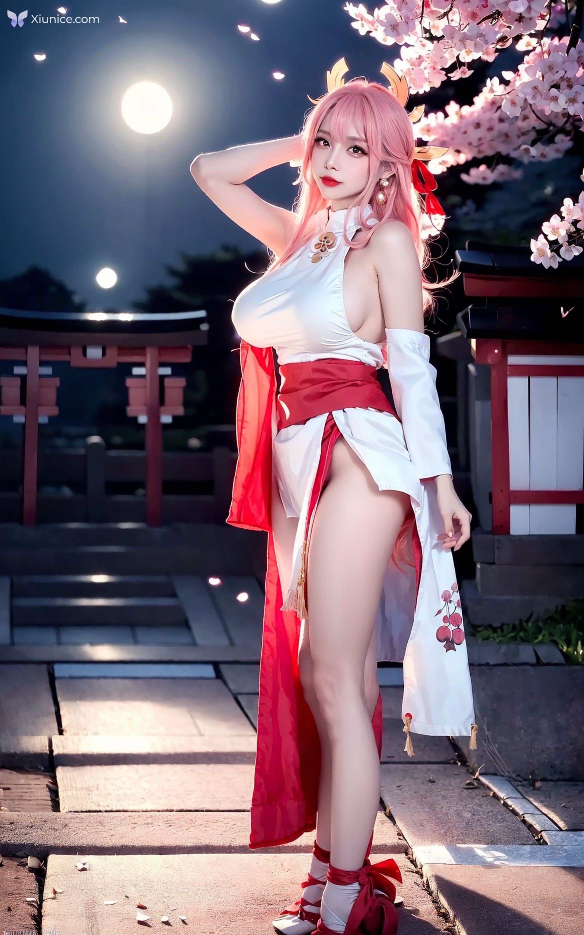 AI Girl Cherry Blossom Girl 第1张