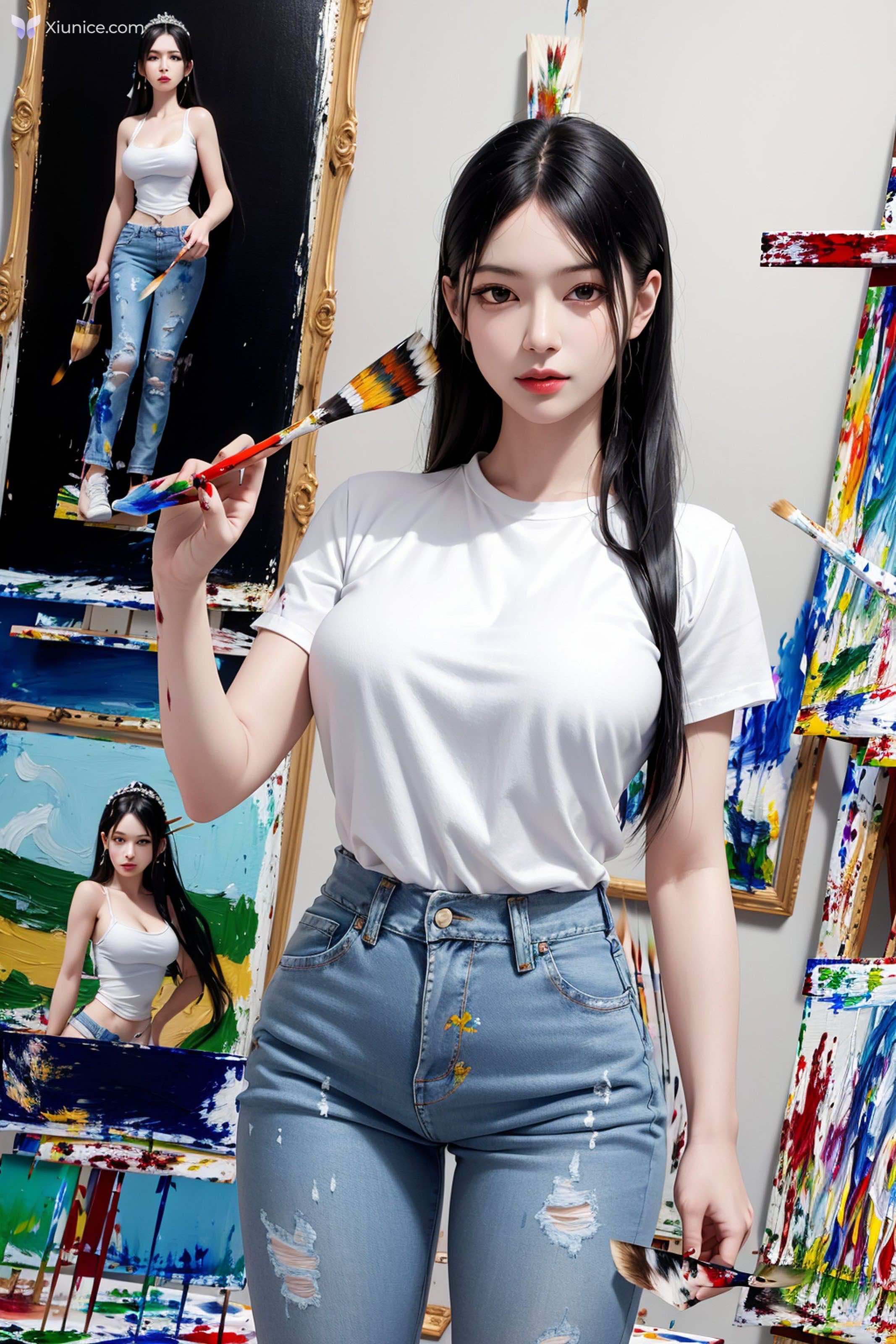 AI Girl Beautiful – Painting Art_extra 第12张