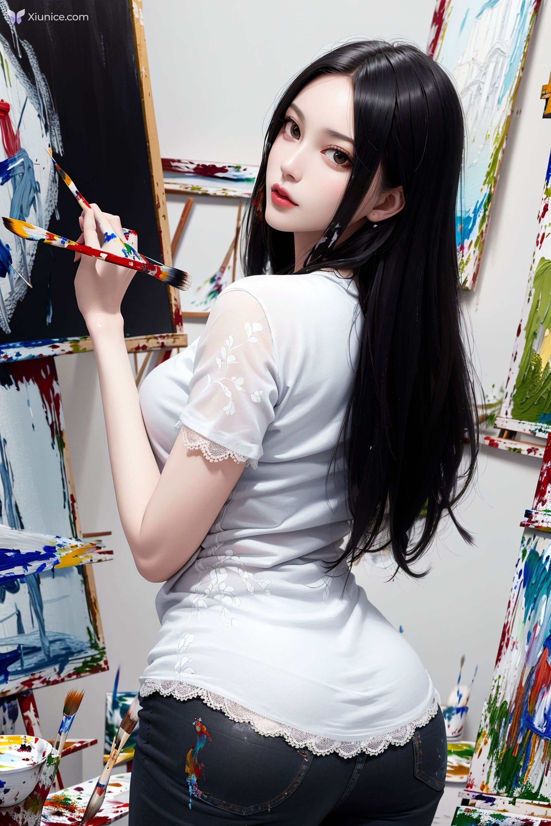 AI Girl Beautiful – Painting Art_extra 第4张