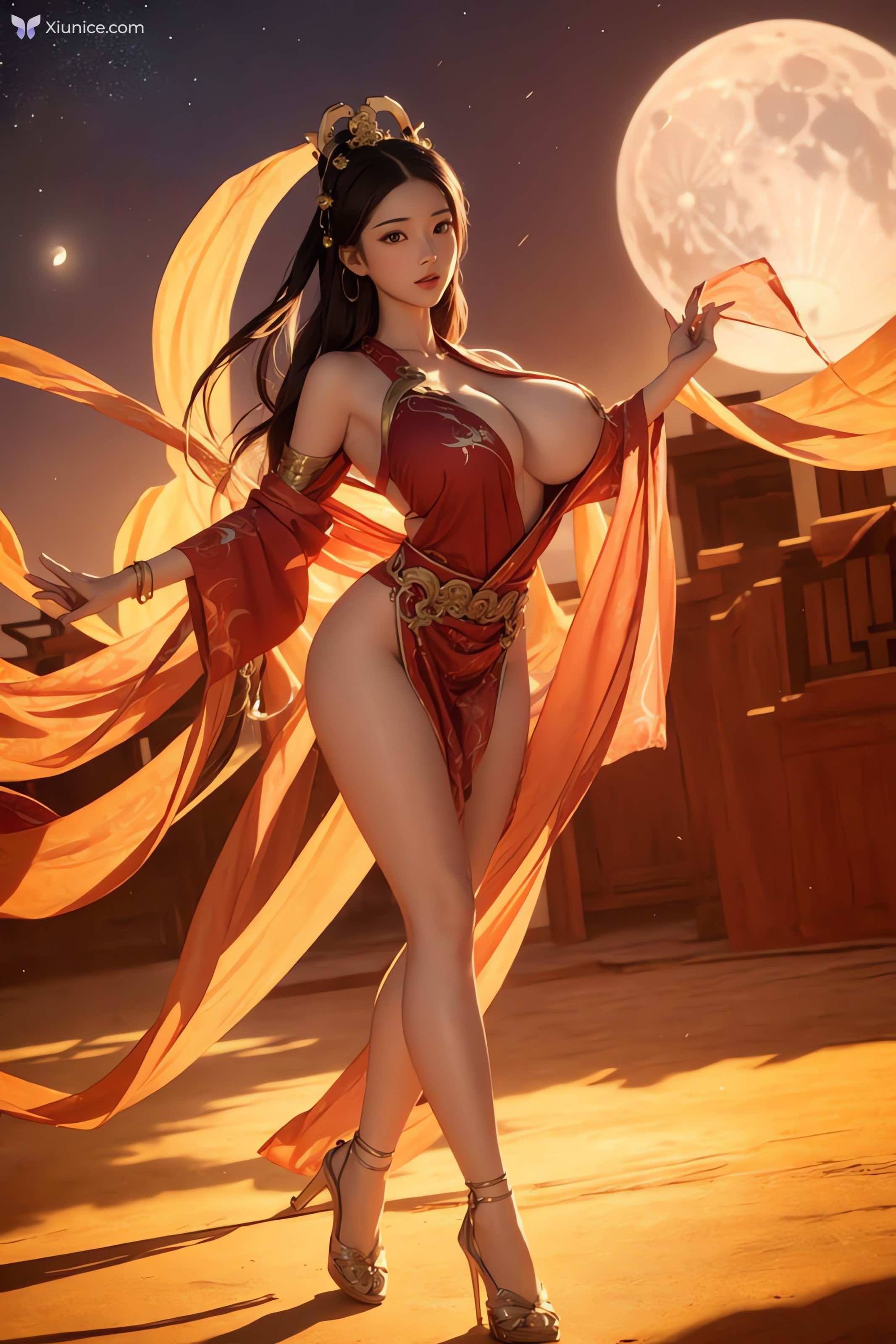 AI Girl AI绘画 飞天 第88张