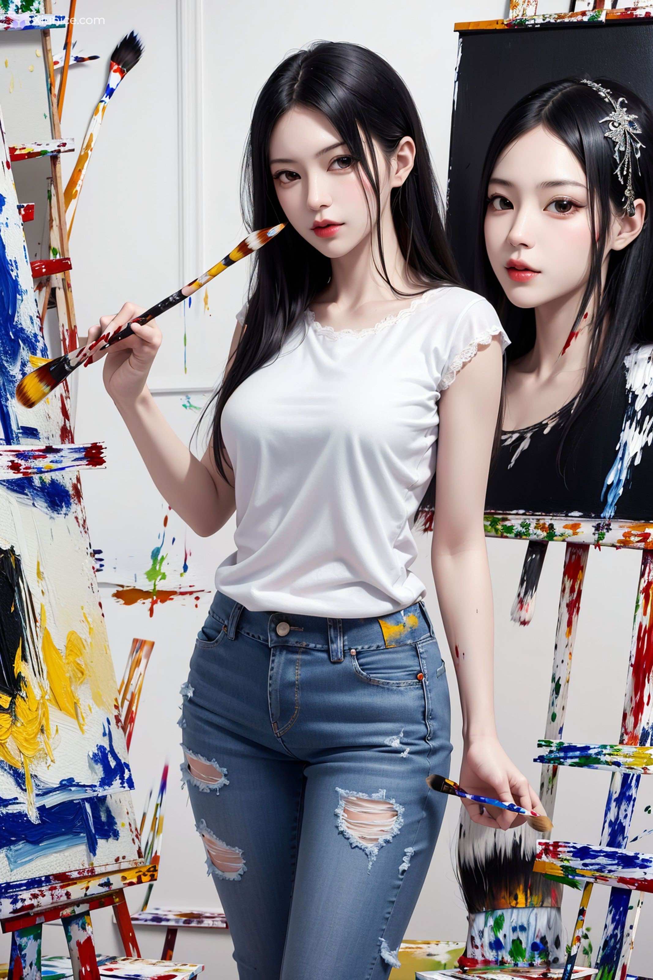 AI Girl Beautiful – Painting Art_extra 第9张