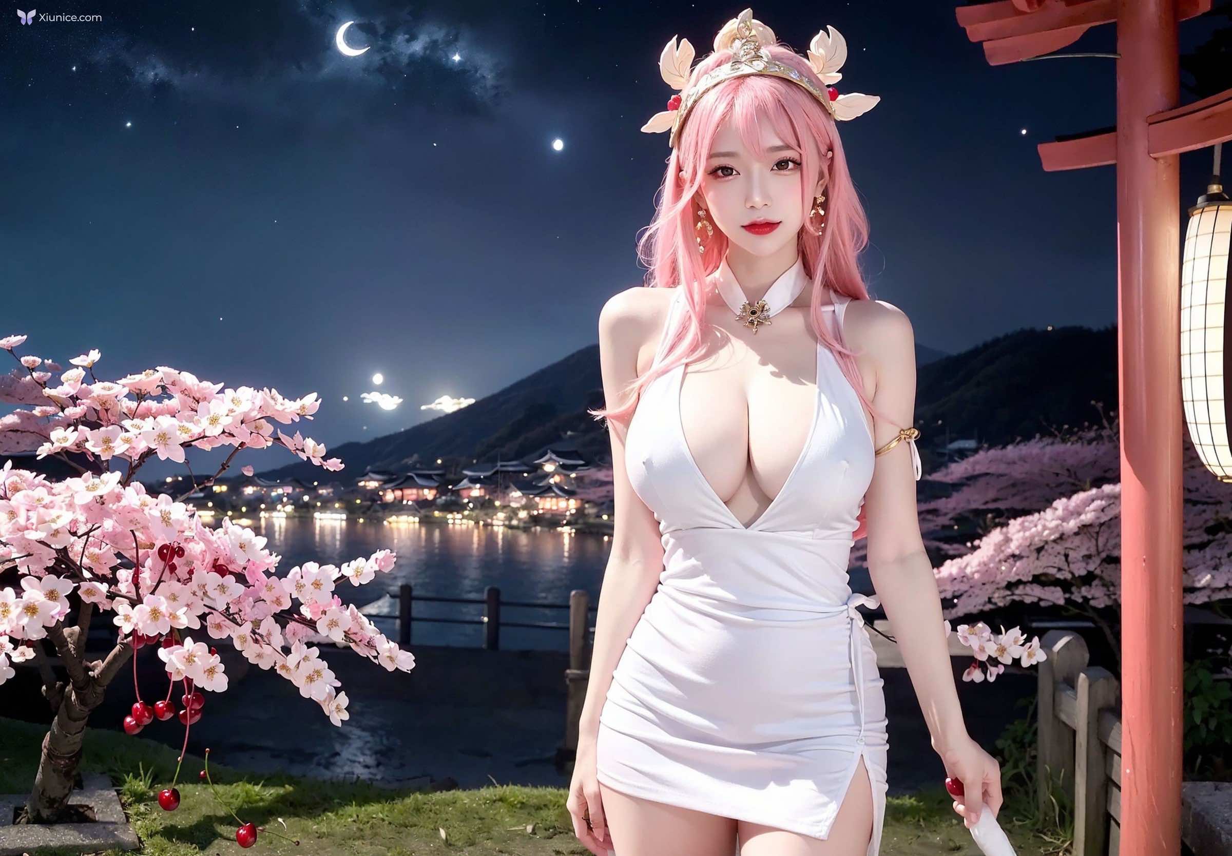 AI Girl Cherry Blossom Girl 第17张