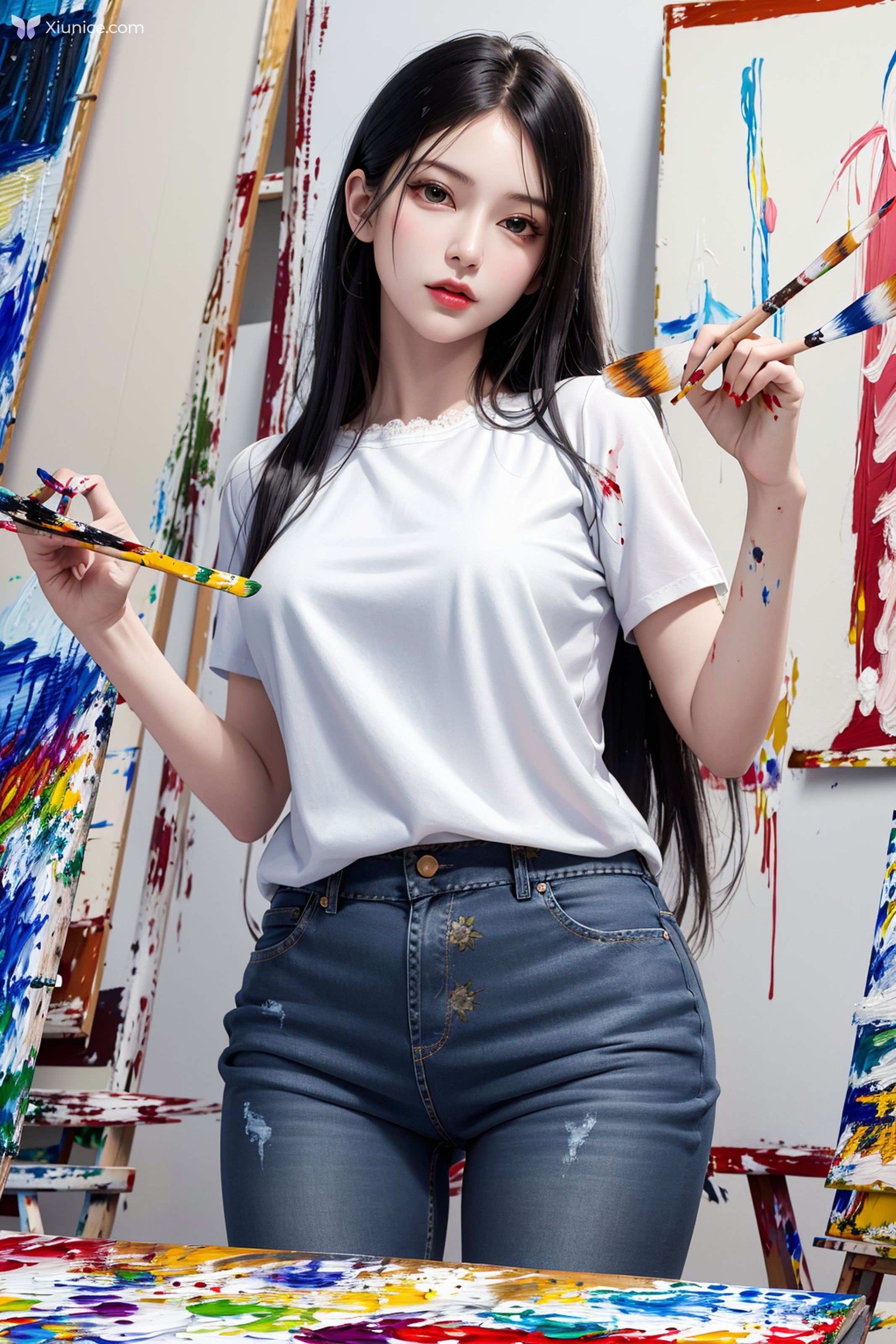 AI Girl Beautiful – Painting Art_extra 第7张